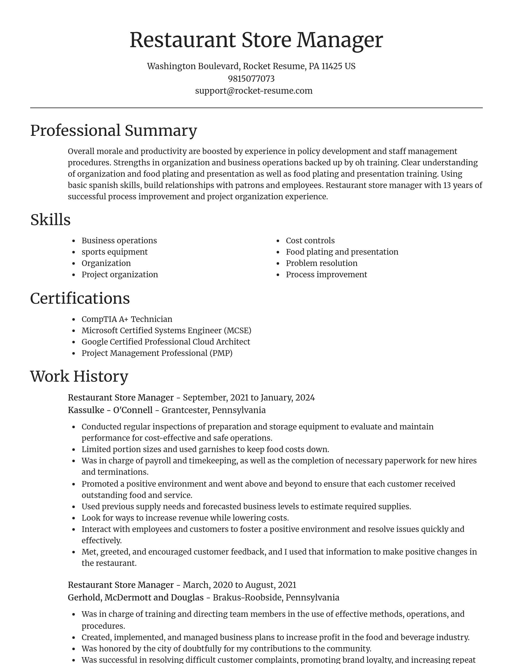 Focal Point resume template