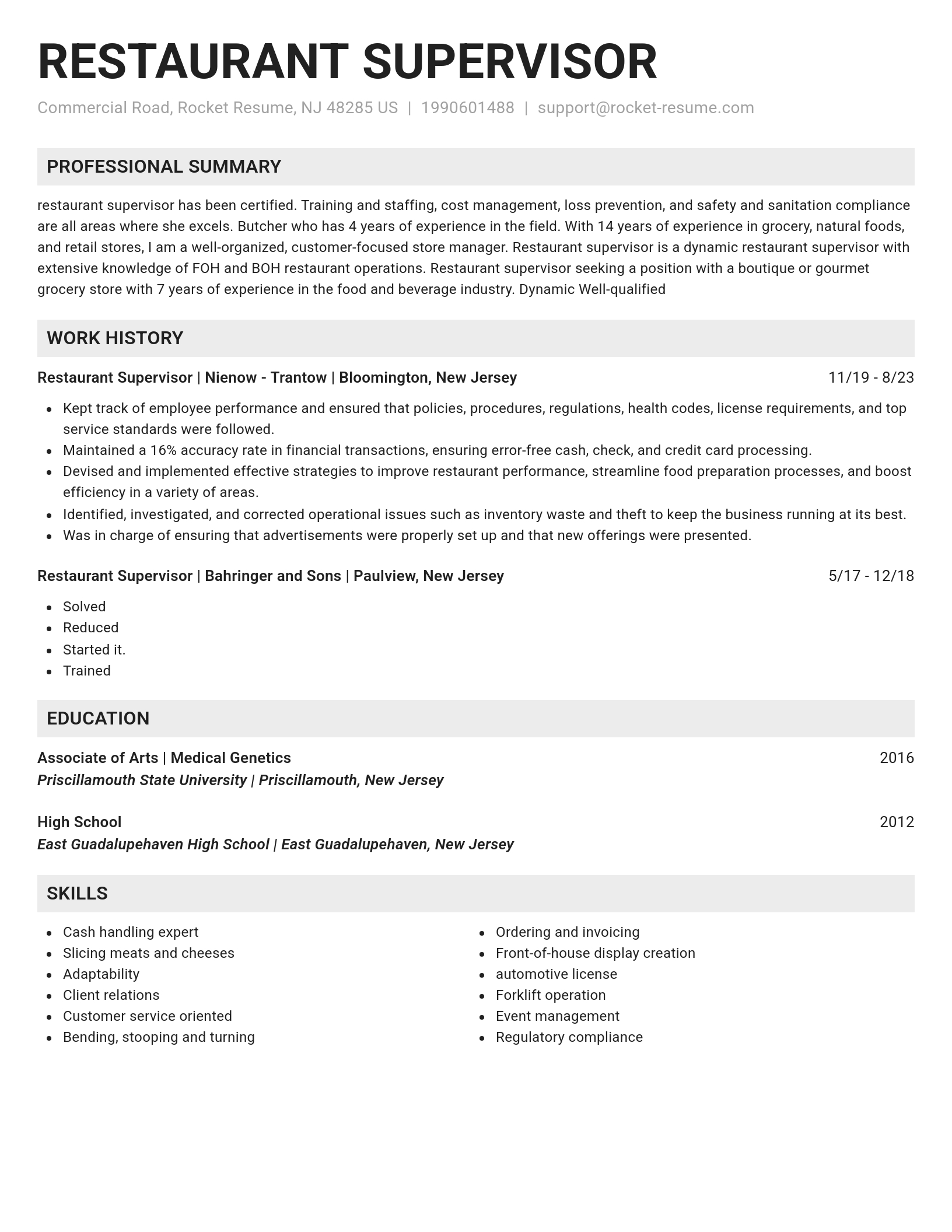 Genius resume template