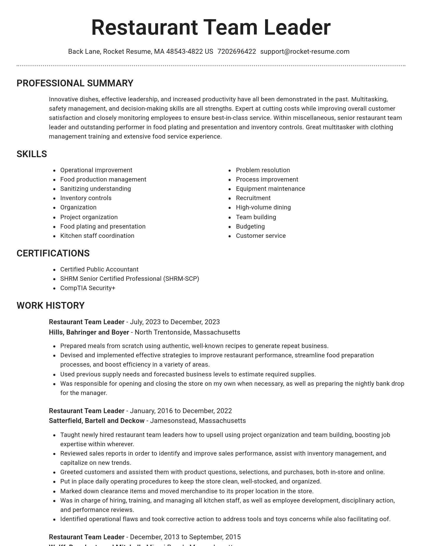 Brilliant resume template