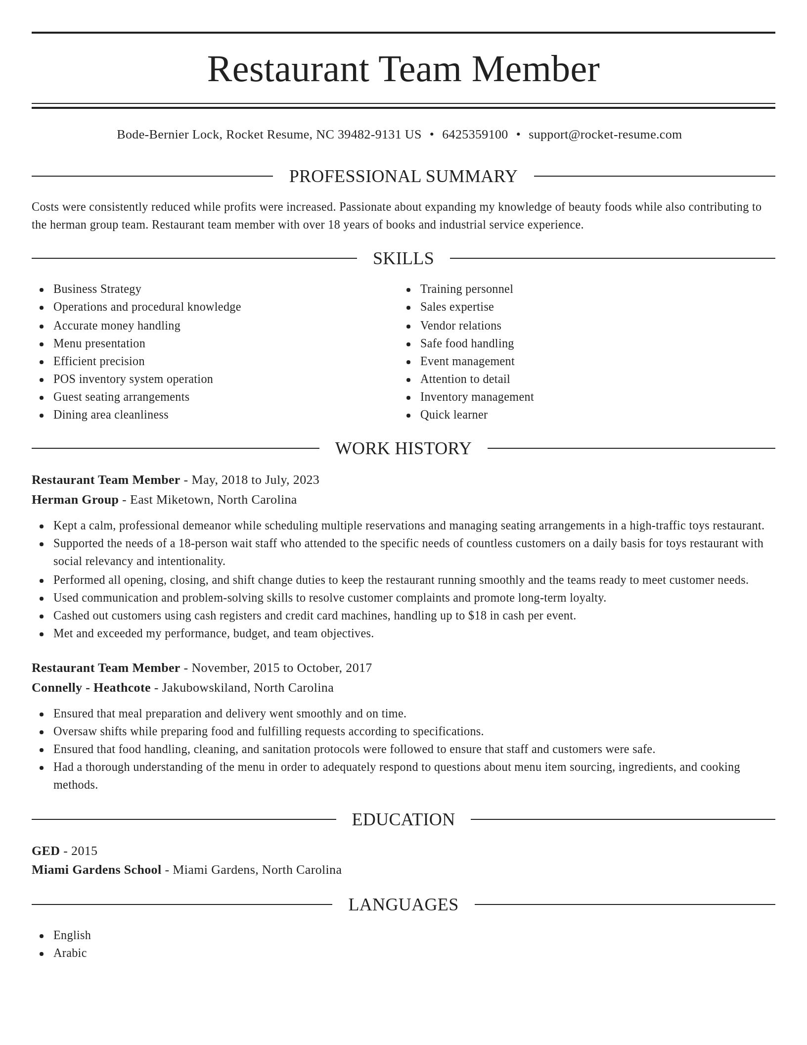 Elegant resume template