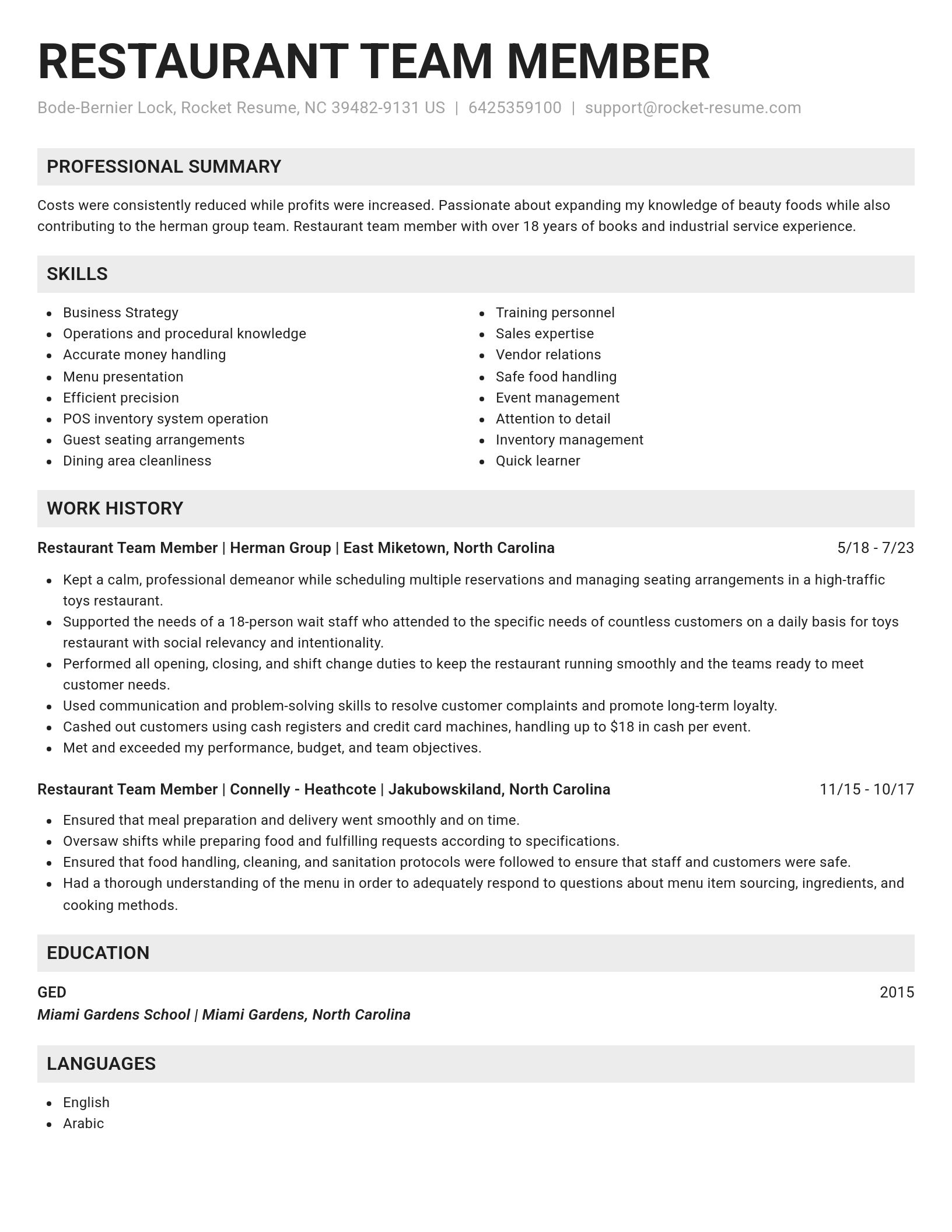 Genius resume template