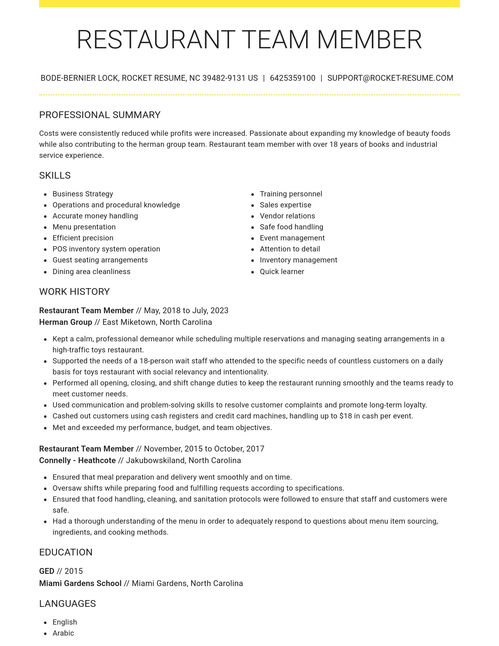 Grand resume template