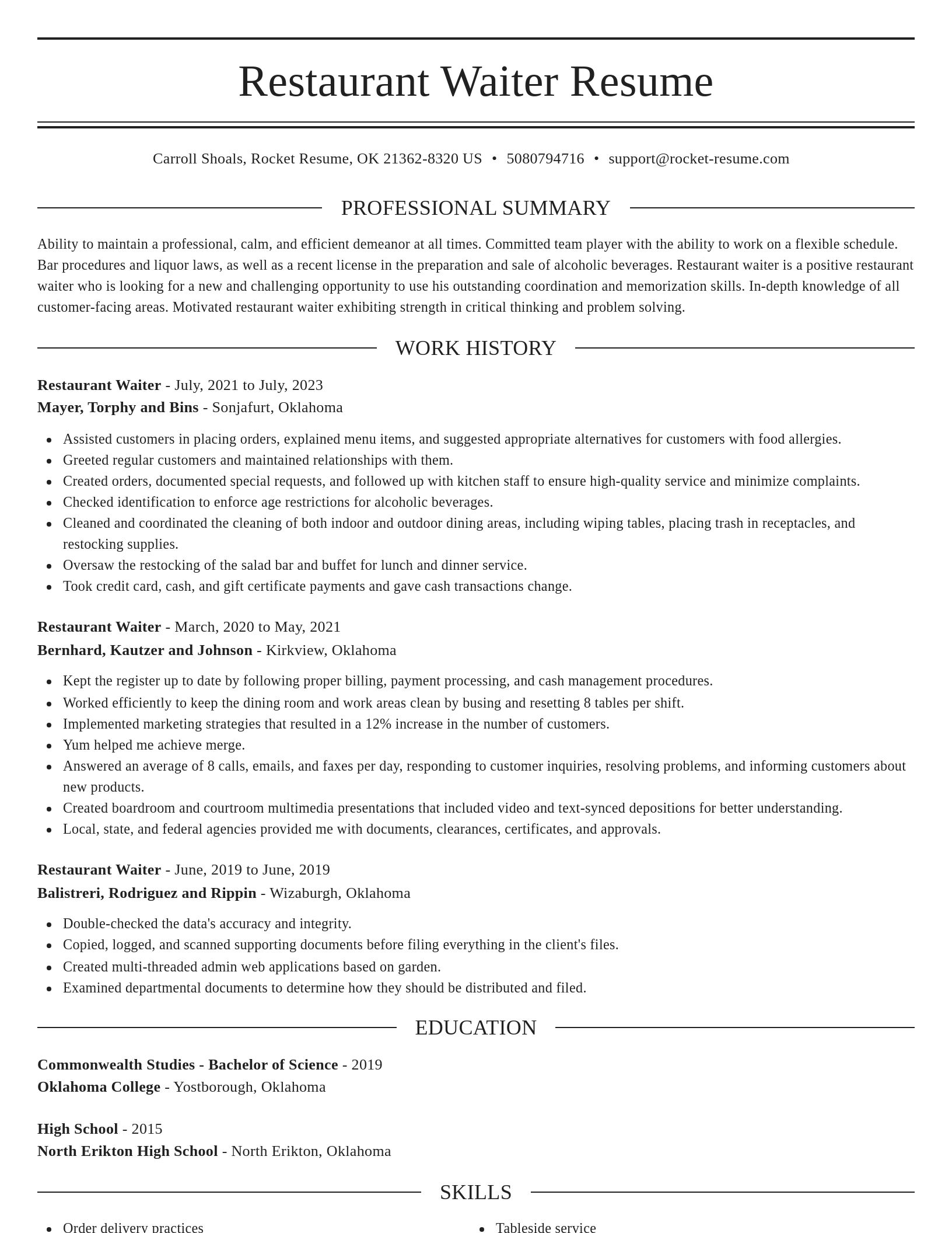 Elegant resume template