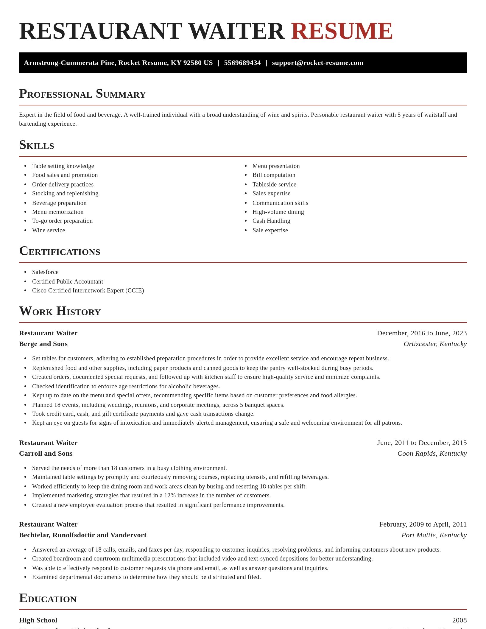 Exquisite resume template
