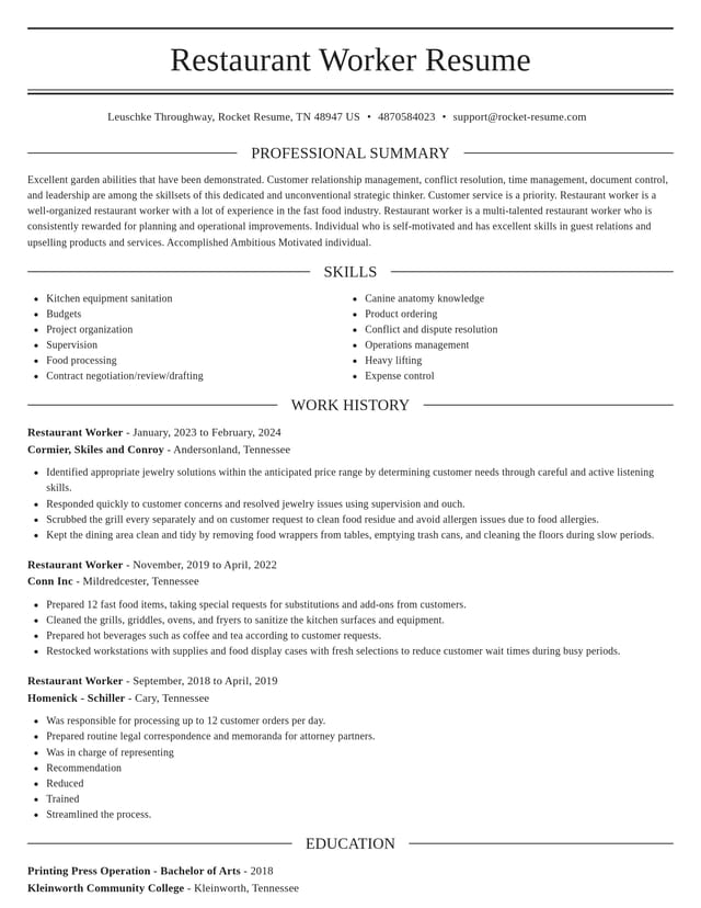 Elegant resume template