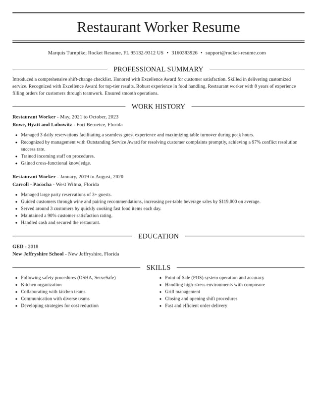 Elegant resume template