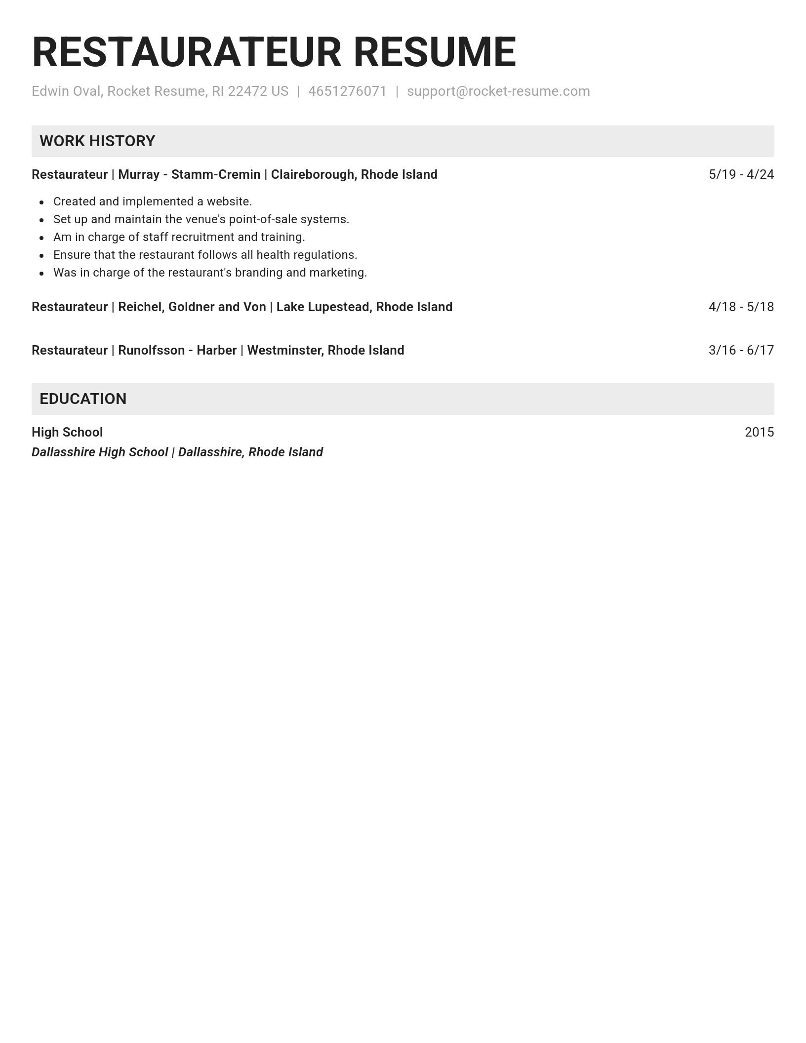 Genius resume template