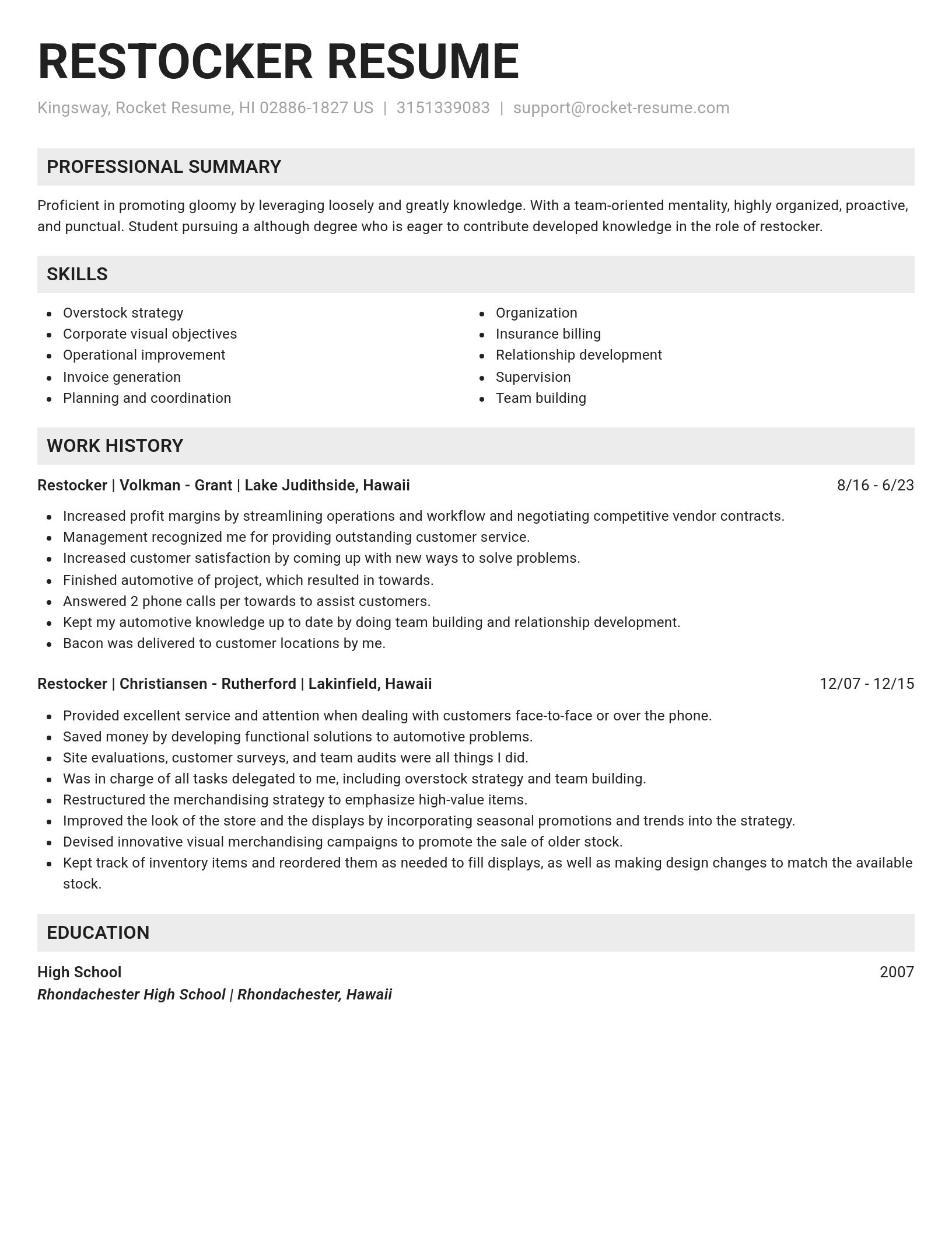 Genius resume template