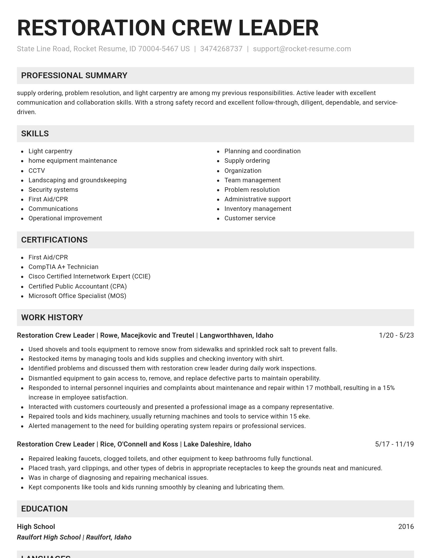 Genius resume template