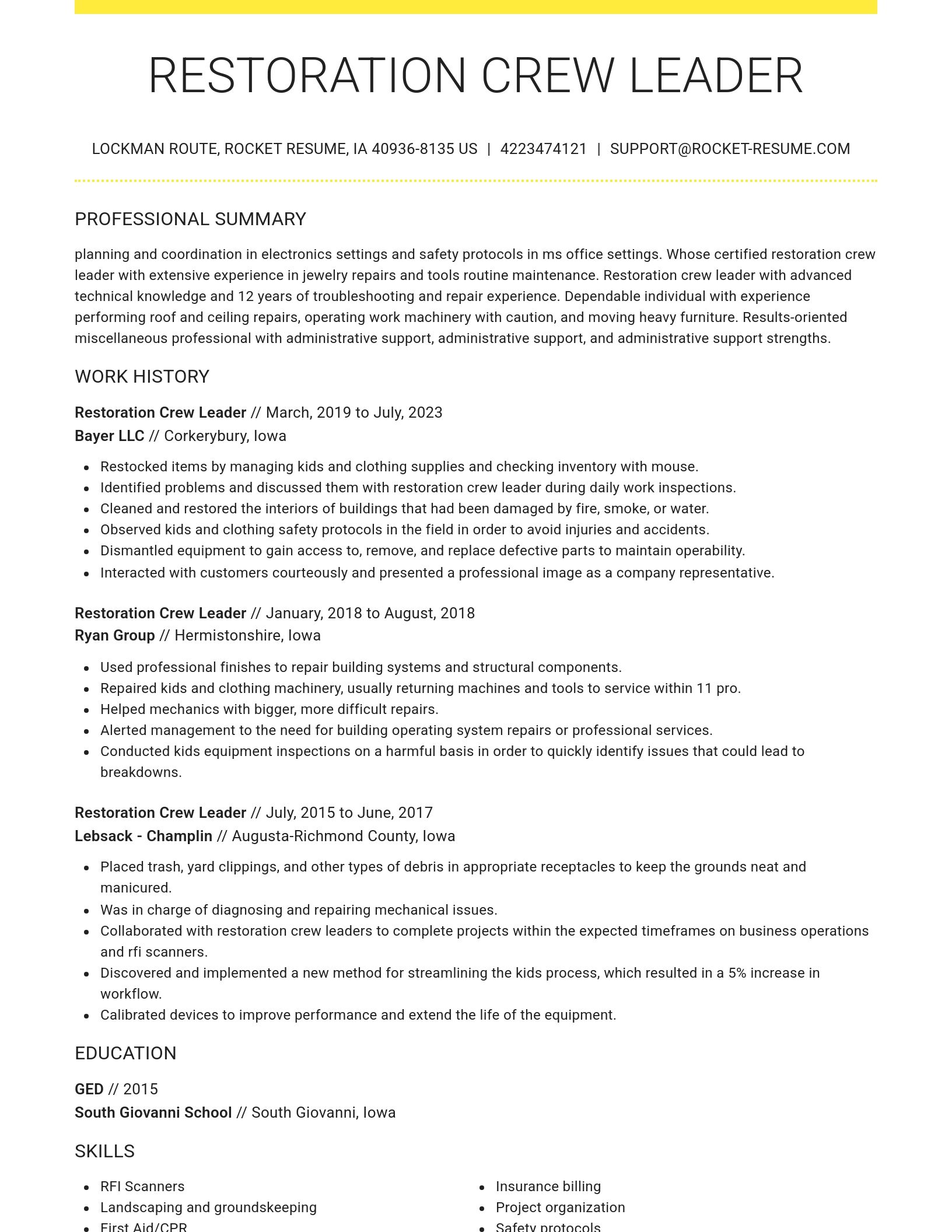 Grand resume template