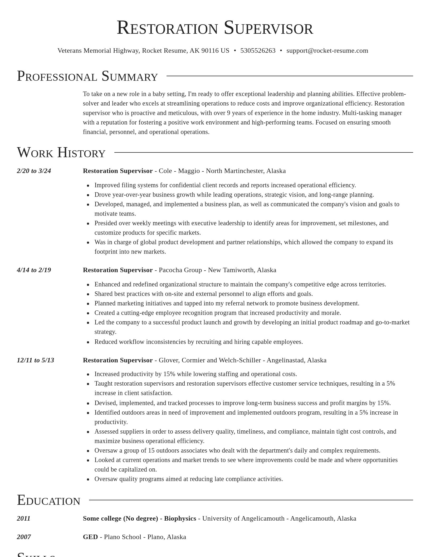 Director resume template