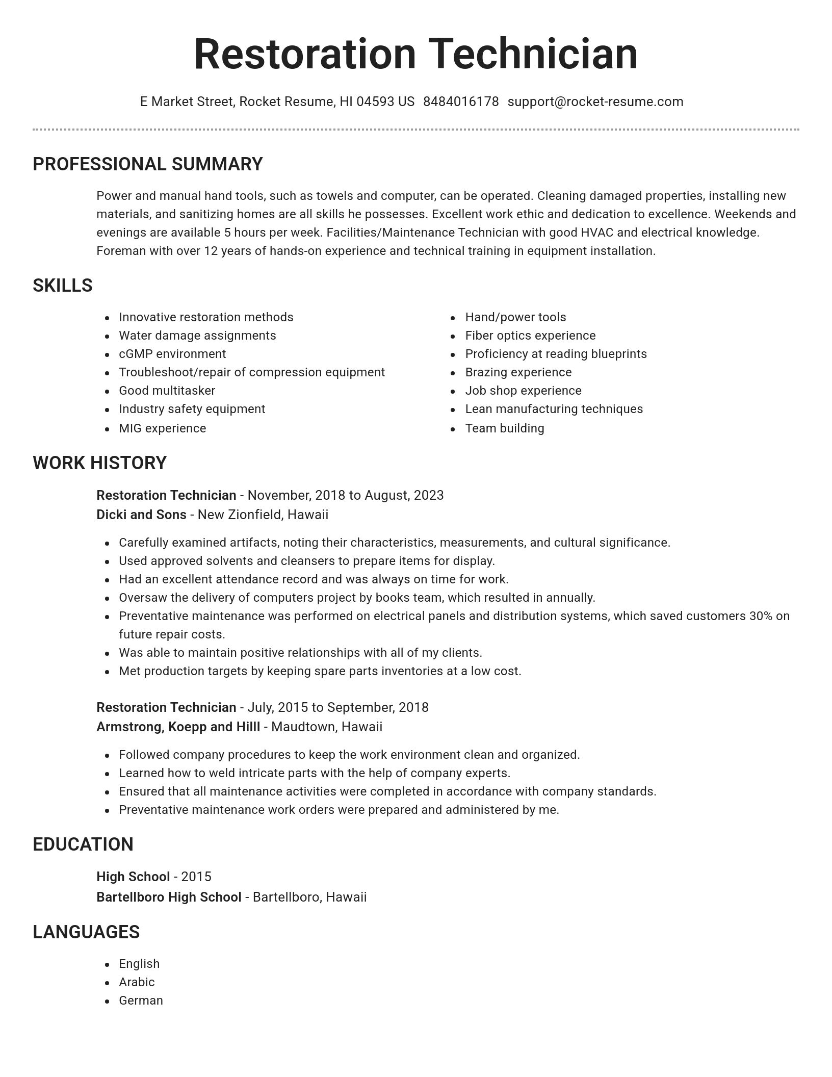 Brilliant resume template
