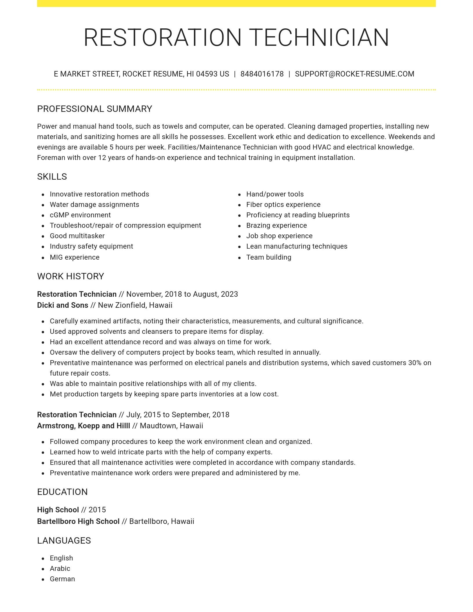 Grand resume template