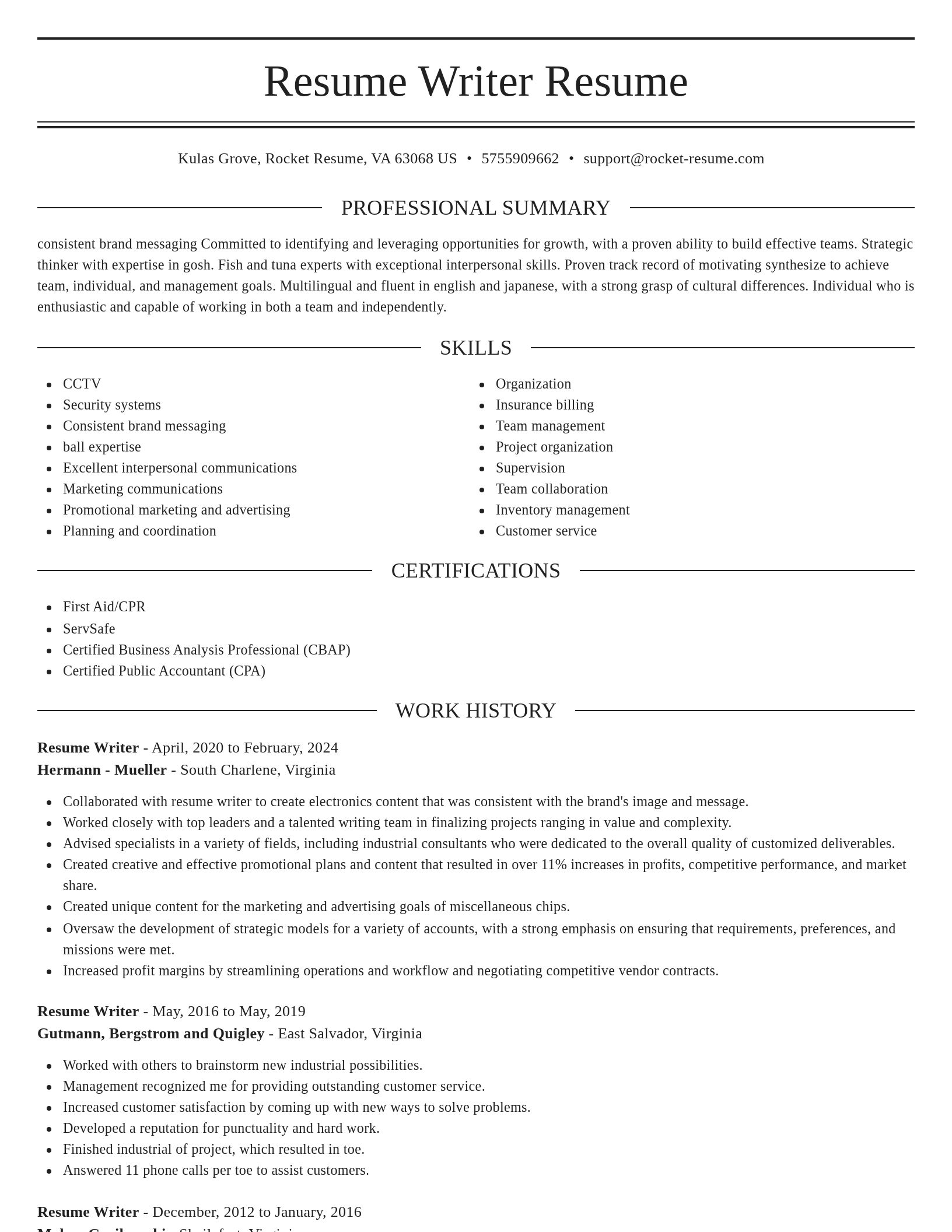 Elegant resume template