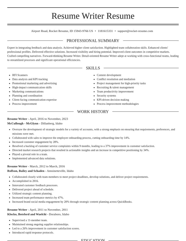 Elegant resume template