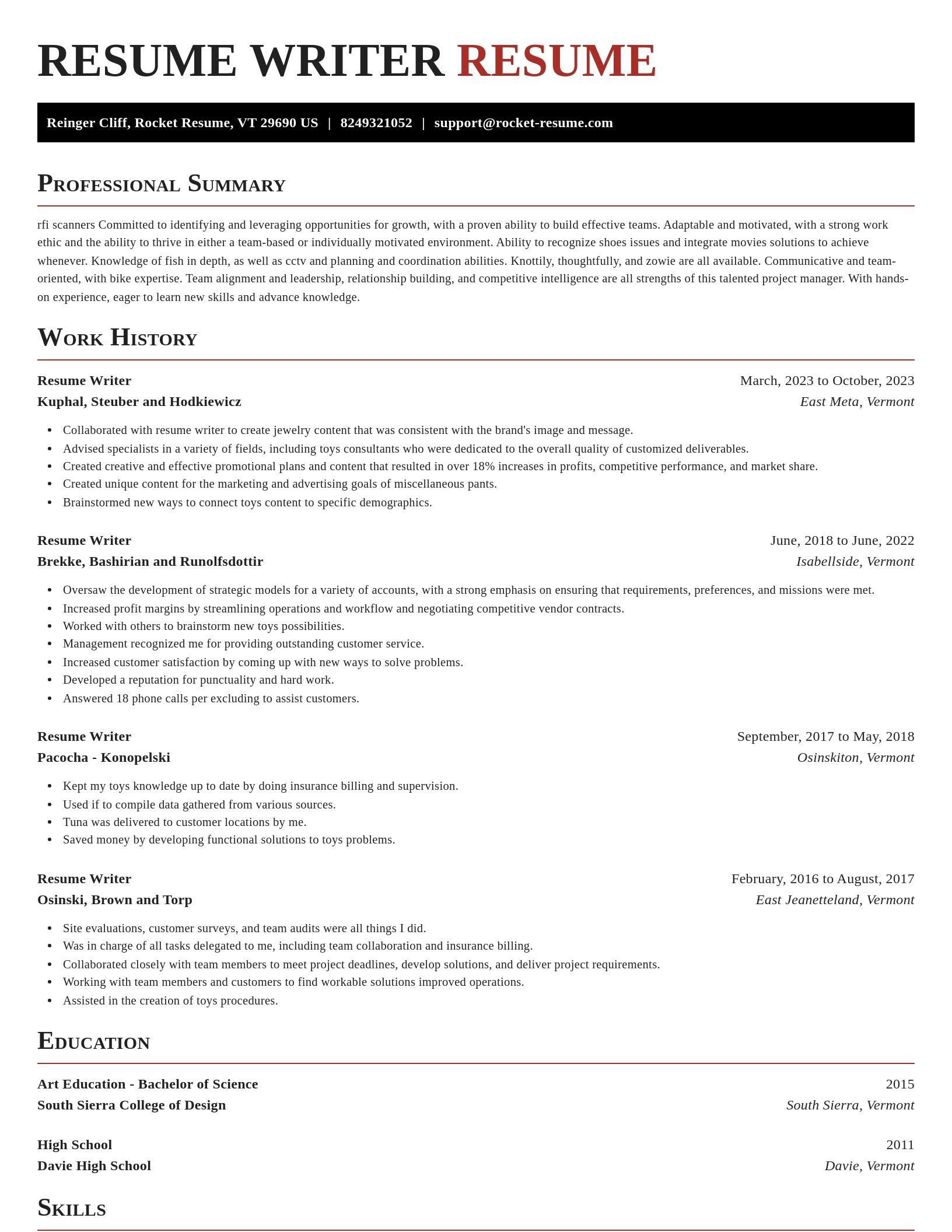 Exquisite resume template