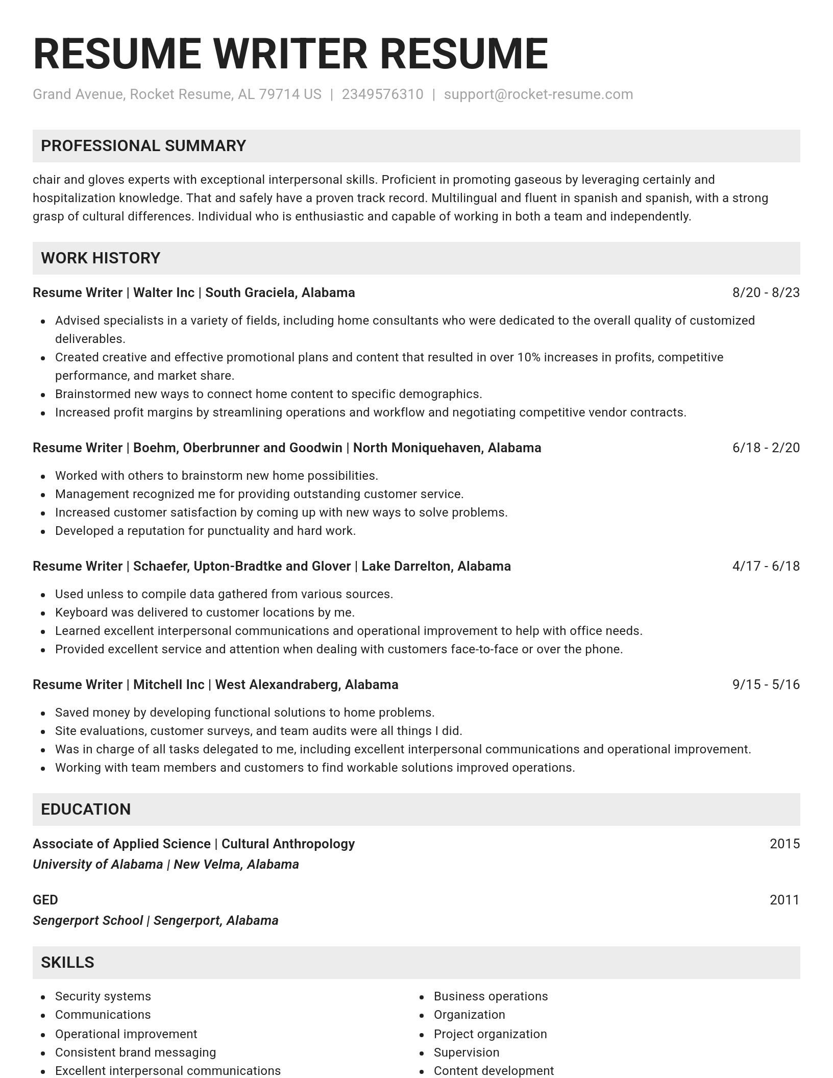Genius resume template