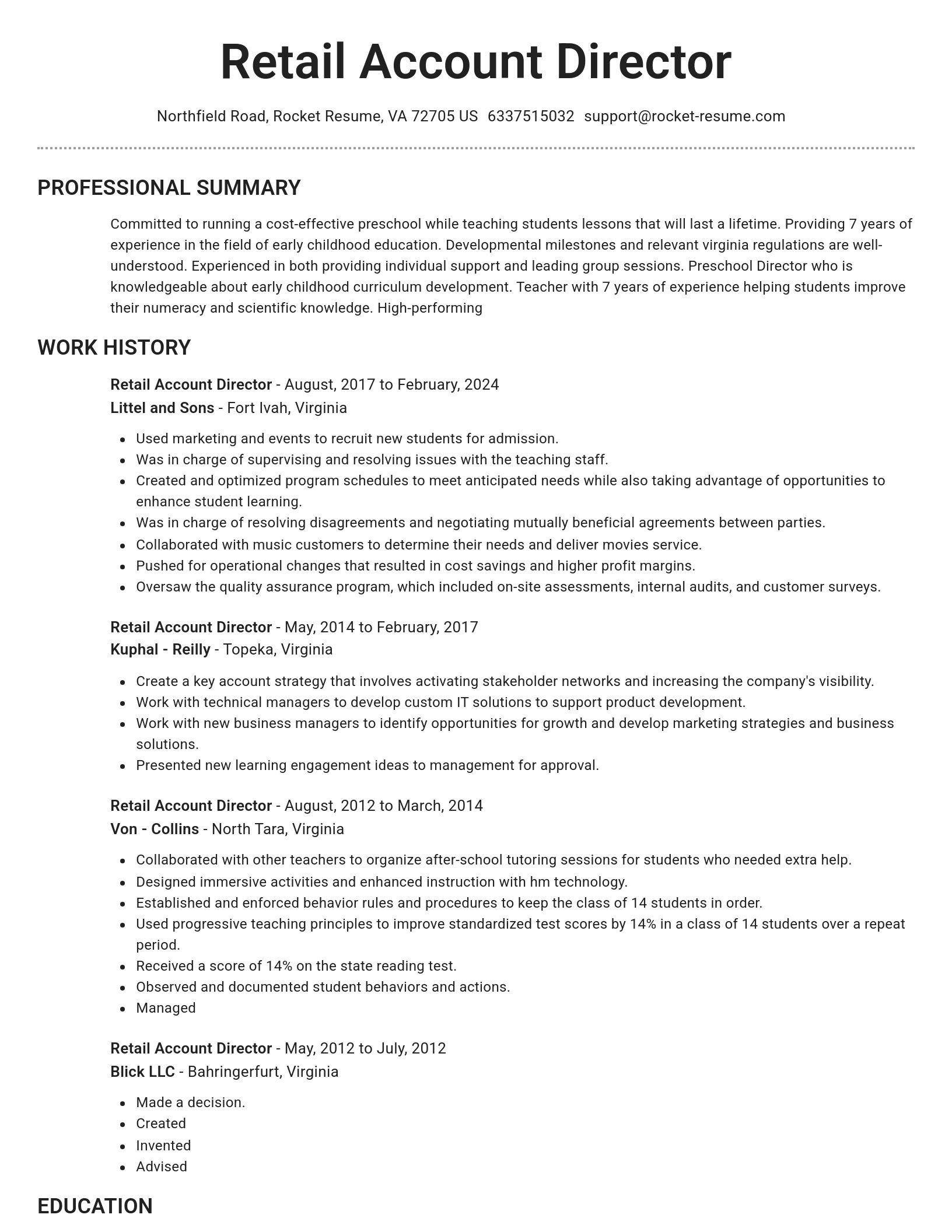 Brilliant resume template