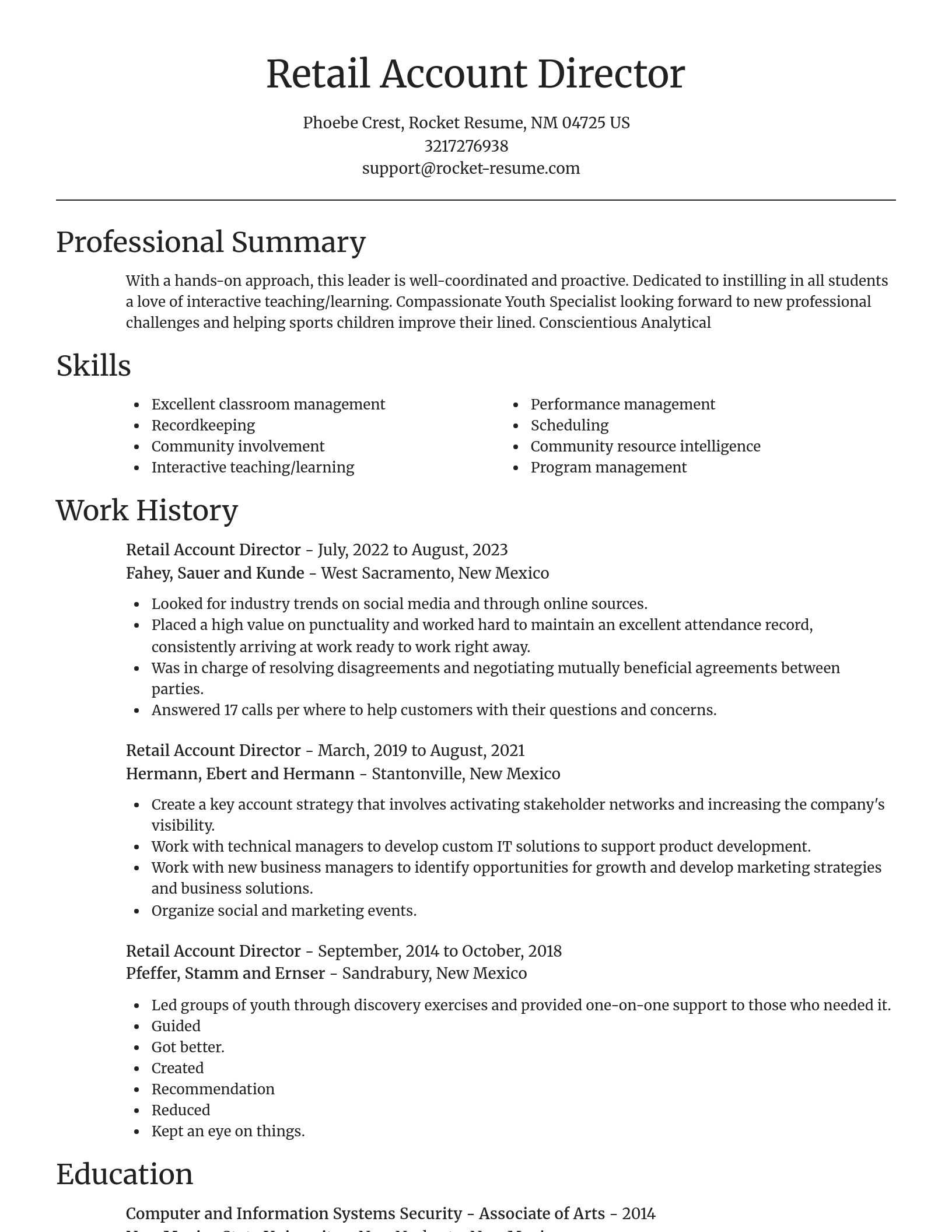 Focal Point resume template
