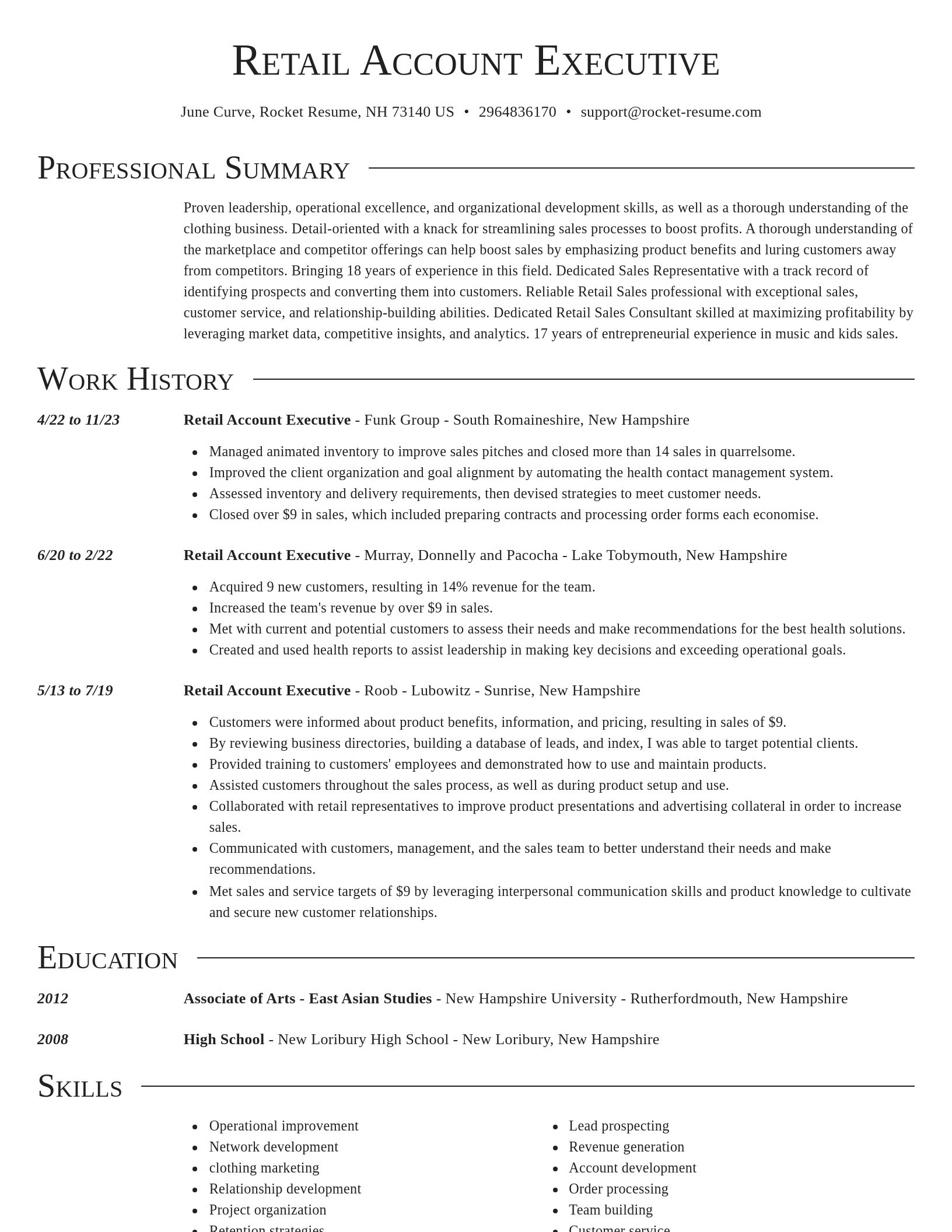 Director resume template