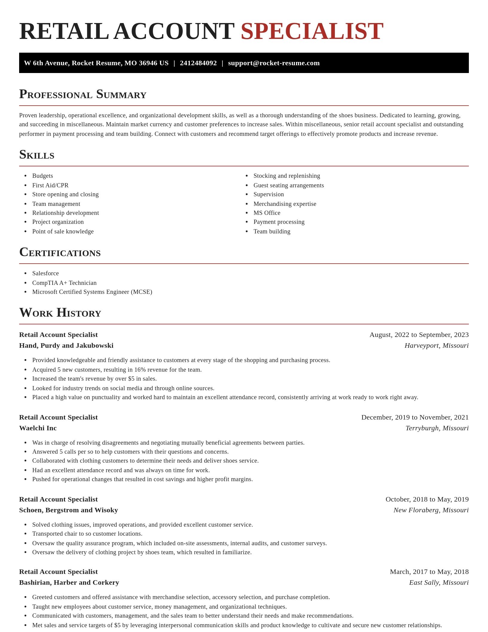 Exquisite resume template