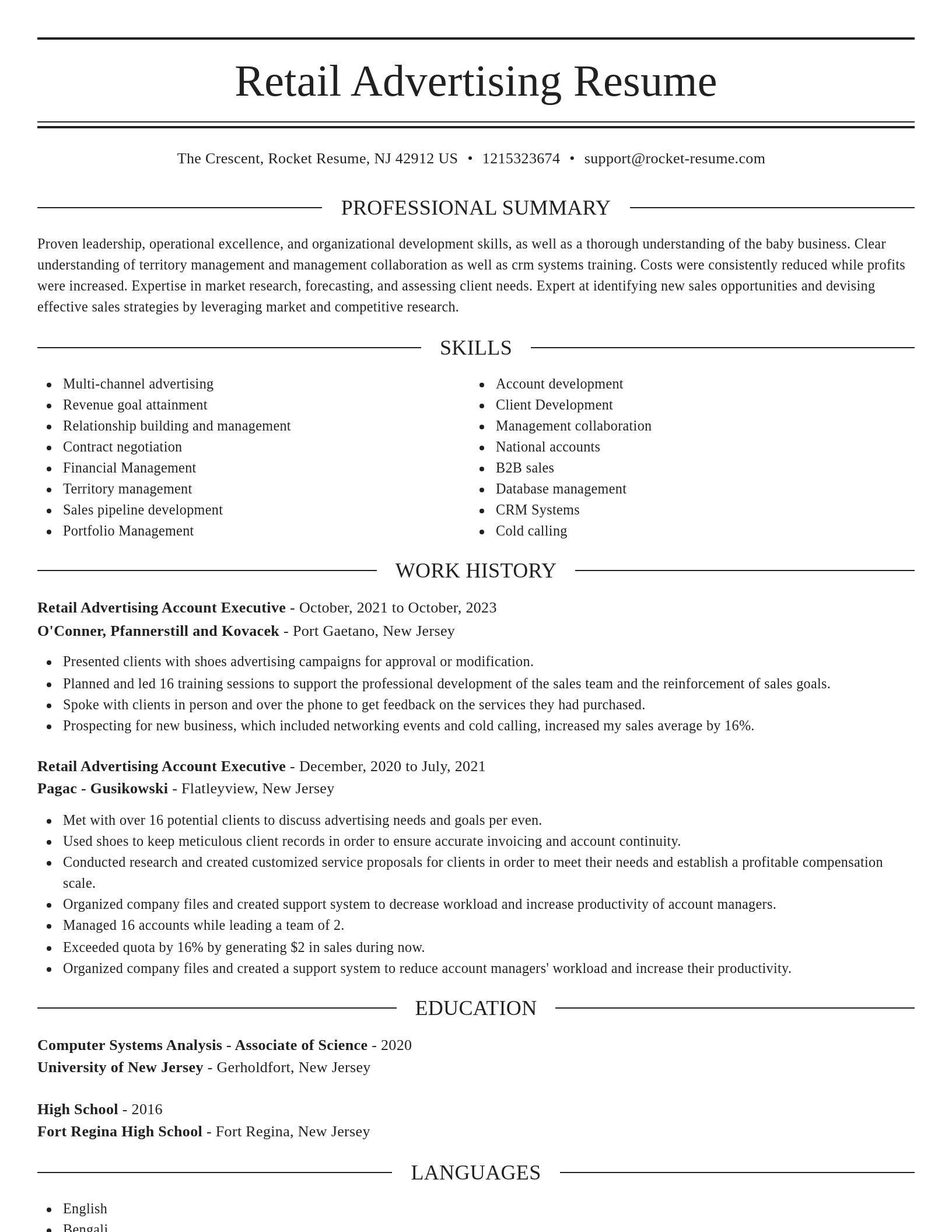 Elegant resume template