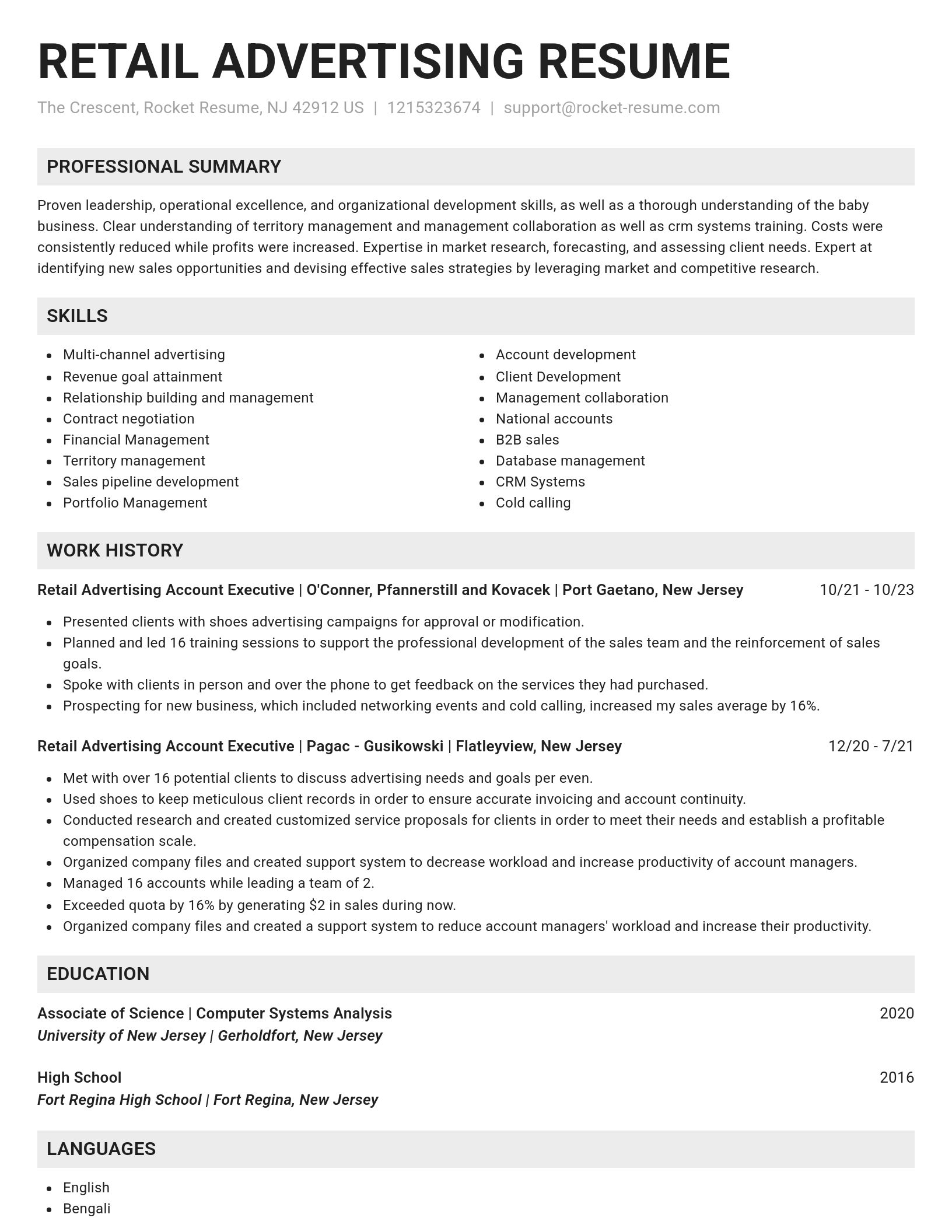 Genius resume template