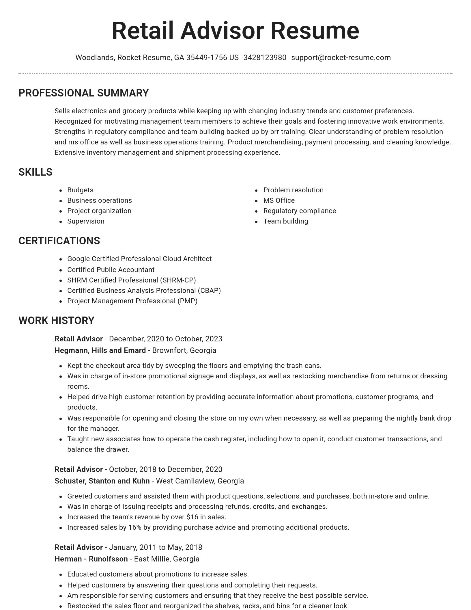 Brilliant resume template