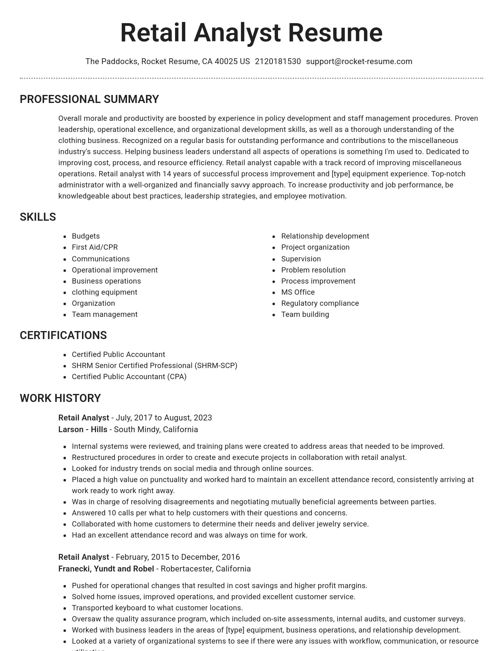 Brilliant resume template