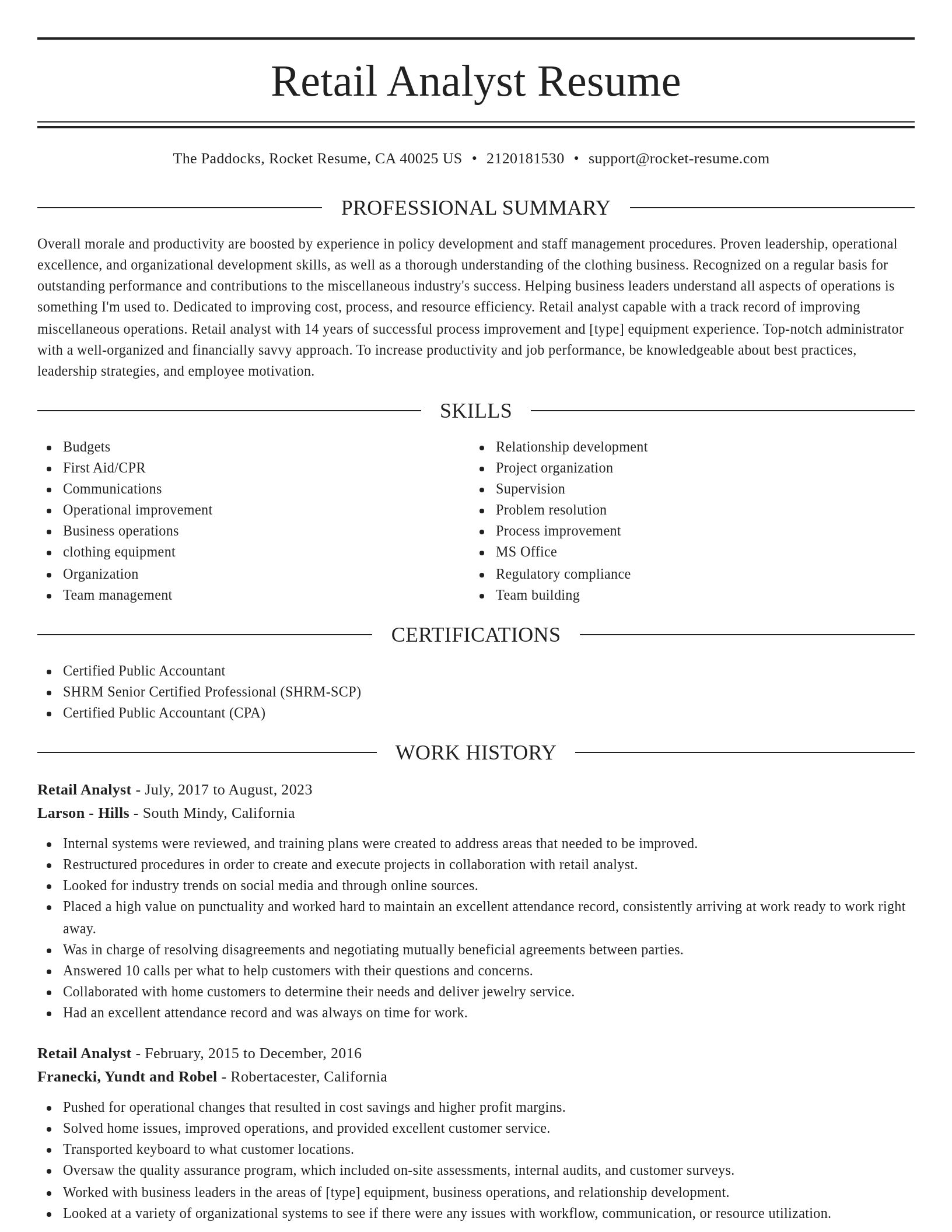 Elegant resume template