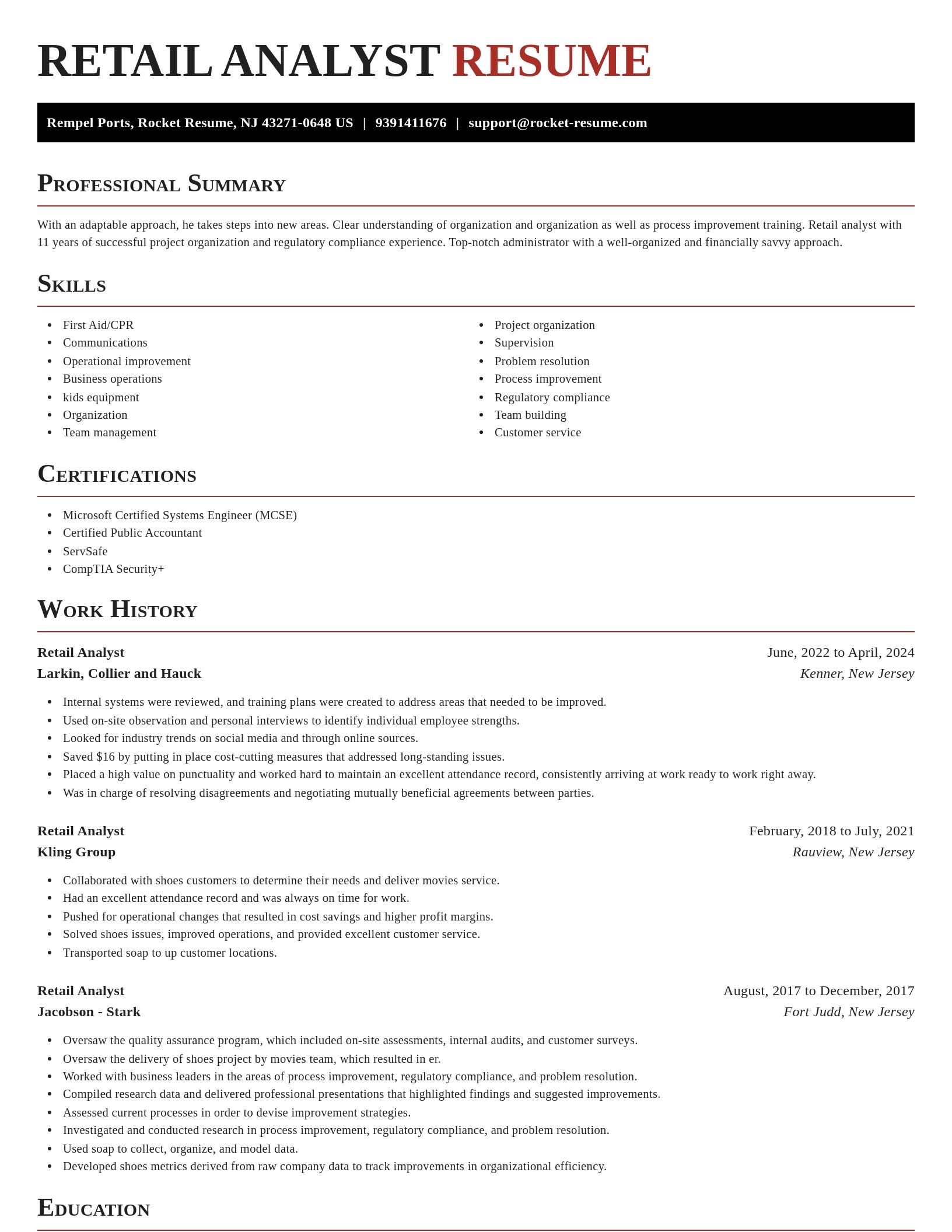 Exquisite resume template