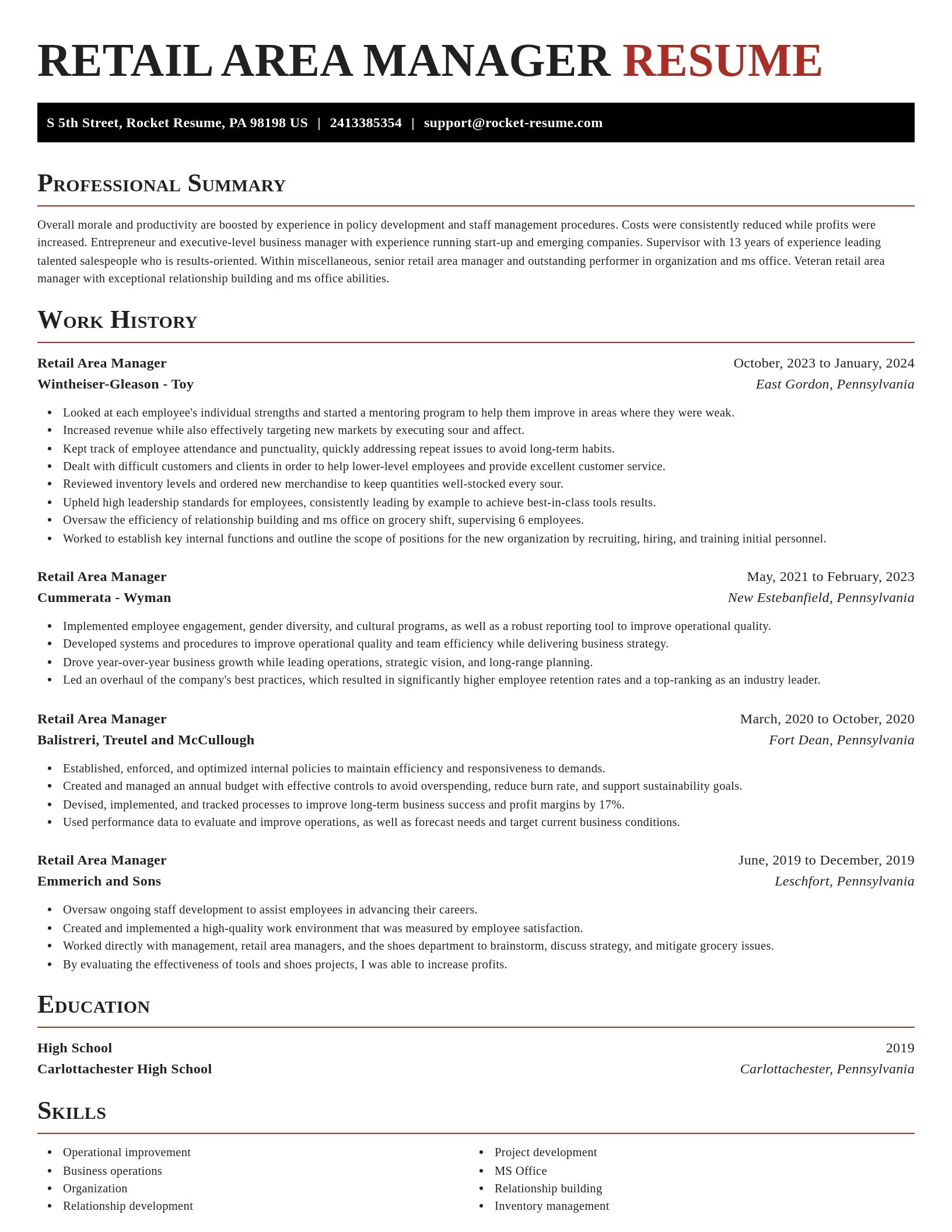 Exquisite resume template