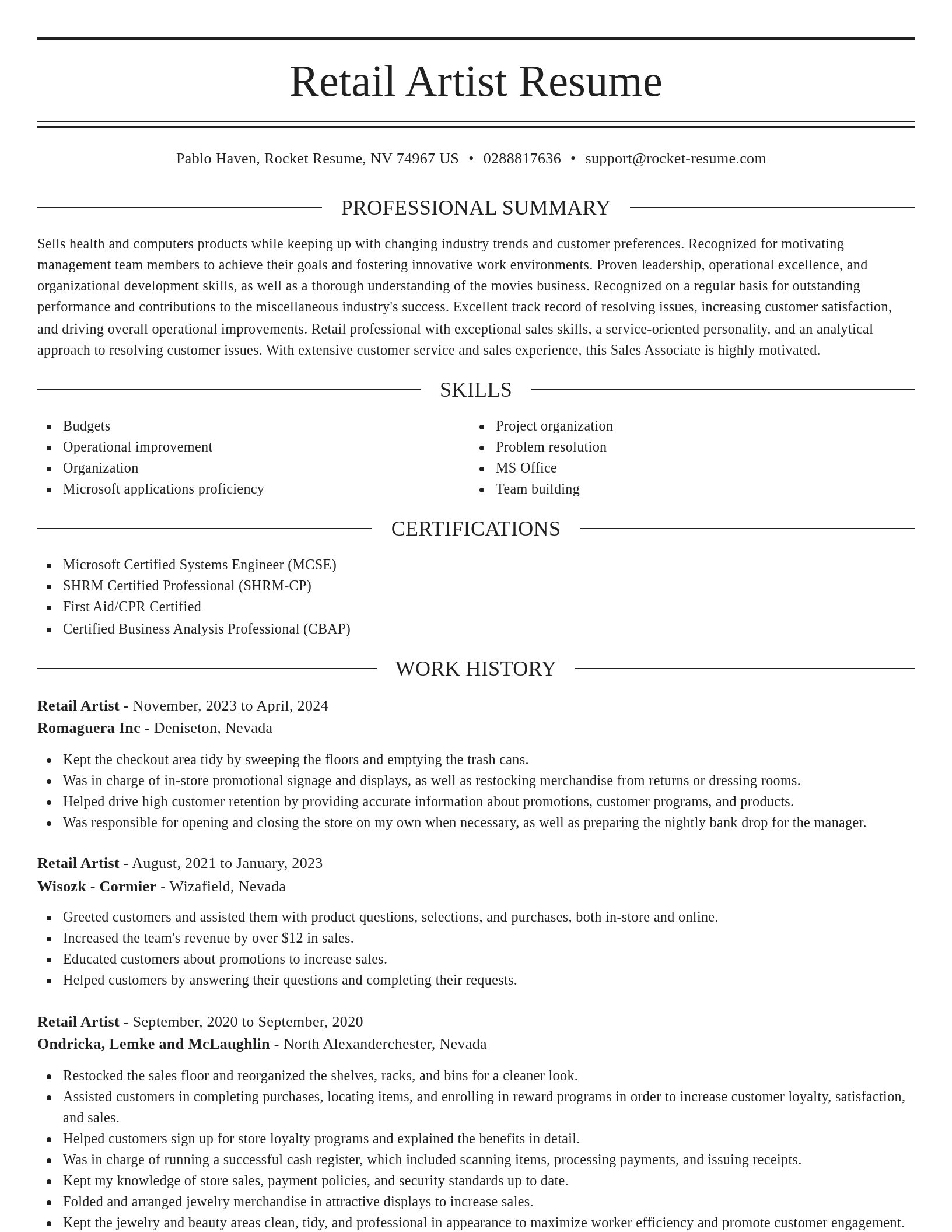 Elegant resume template