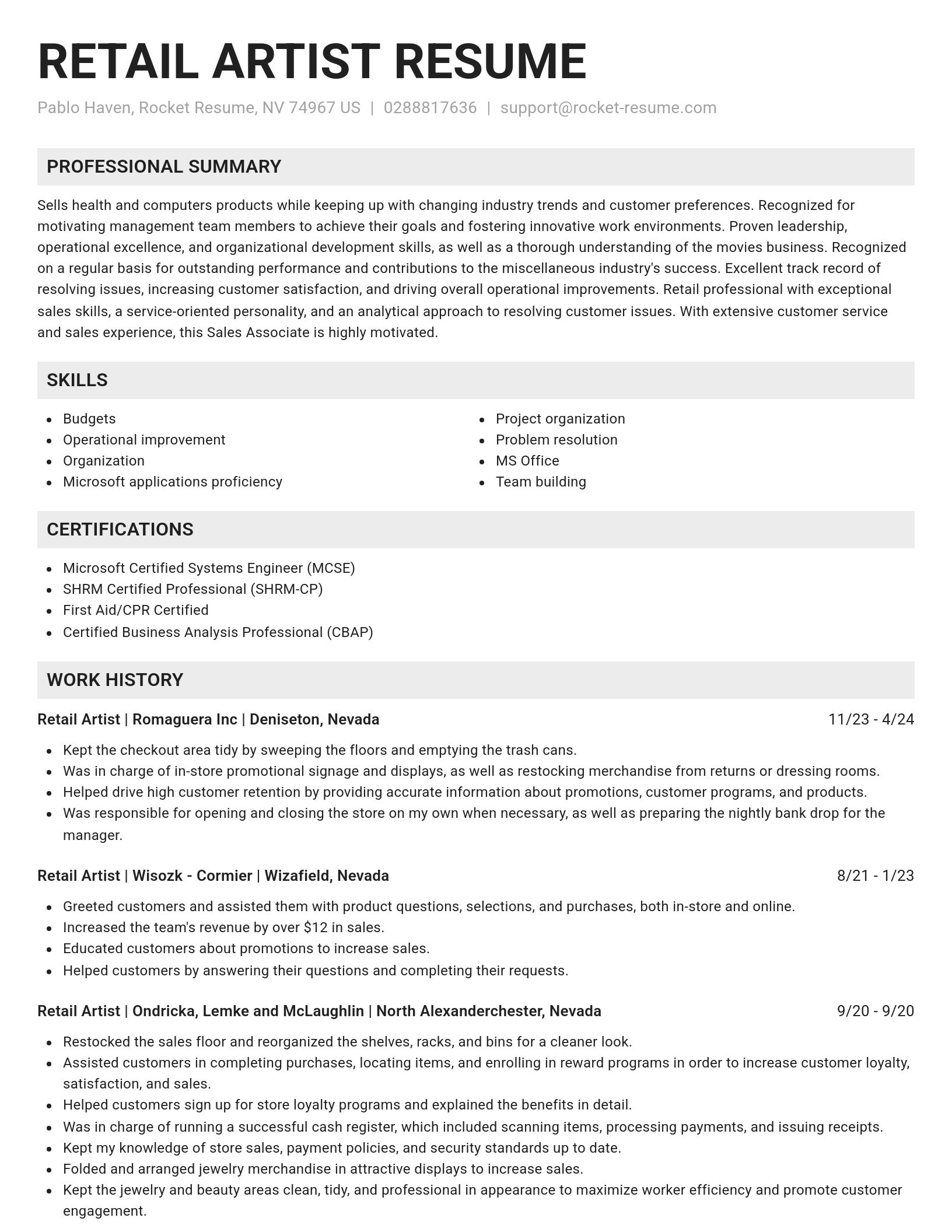 Genius resume template