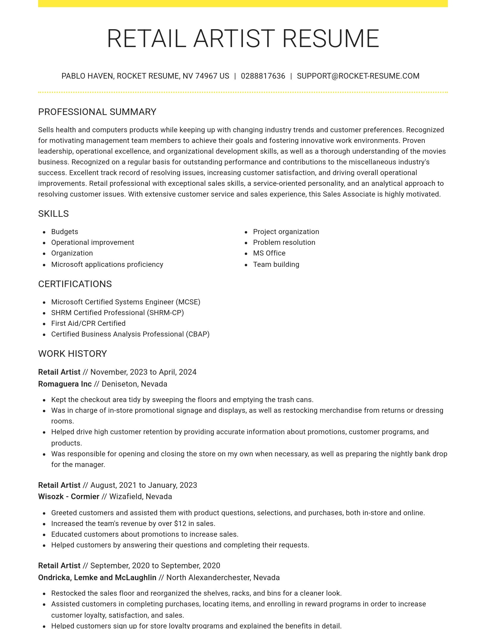 Grand resume template