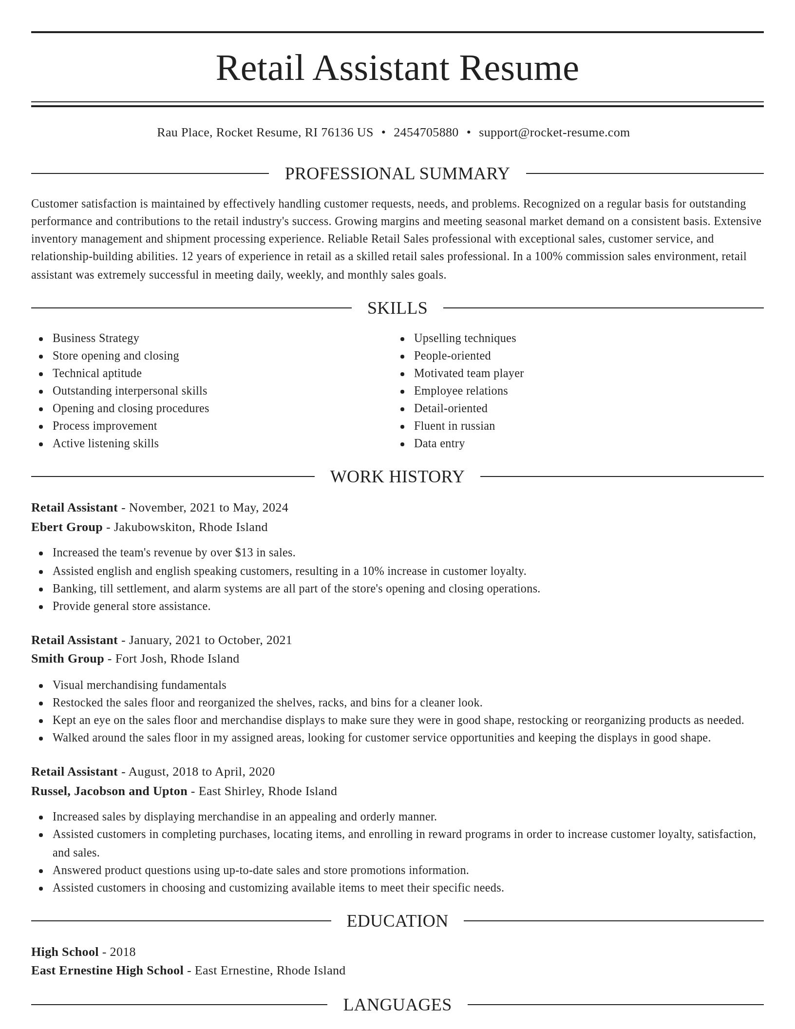 Elegant resume template