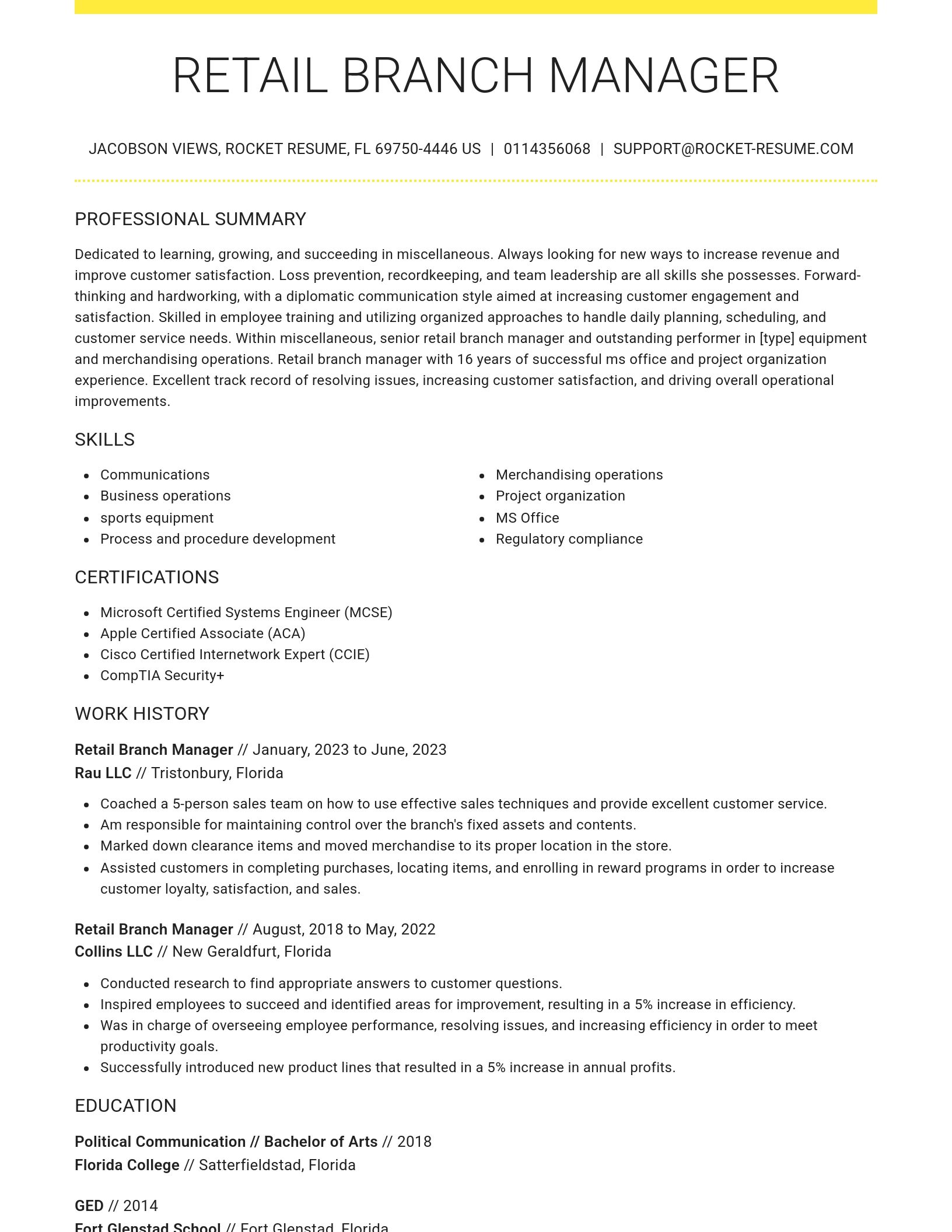 Grand resume template