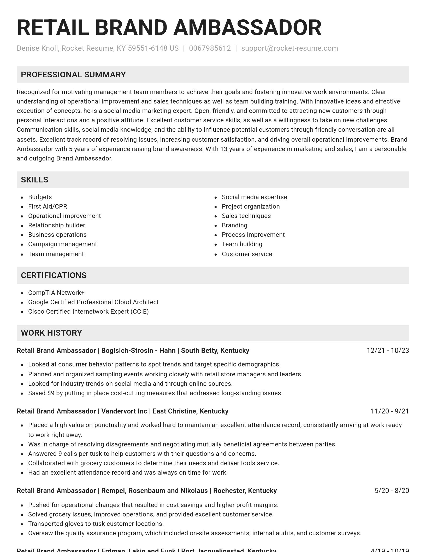 Genius resume template