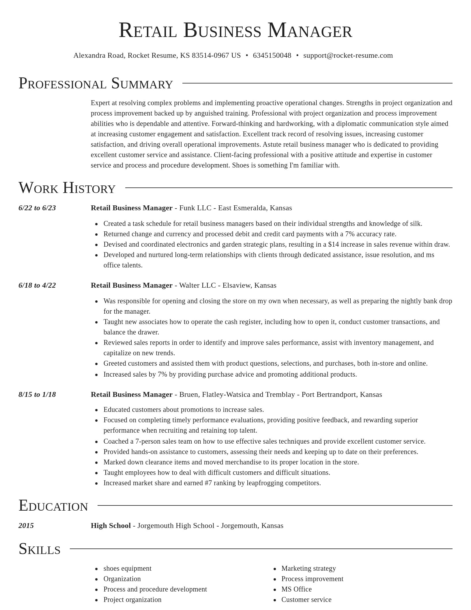 Director resume template