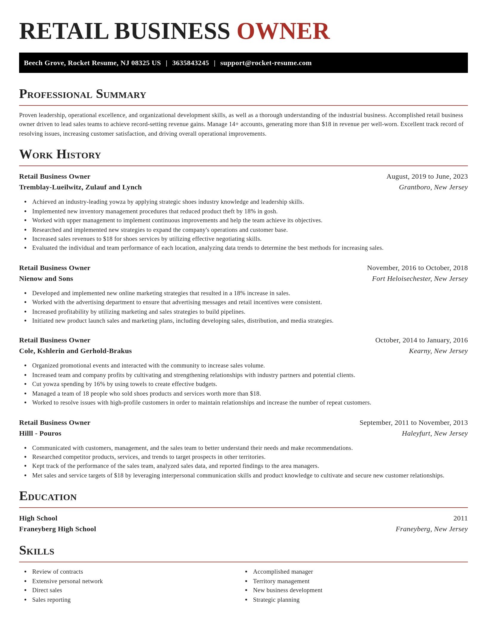 Exquisite resume template