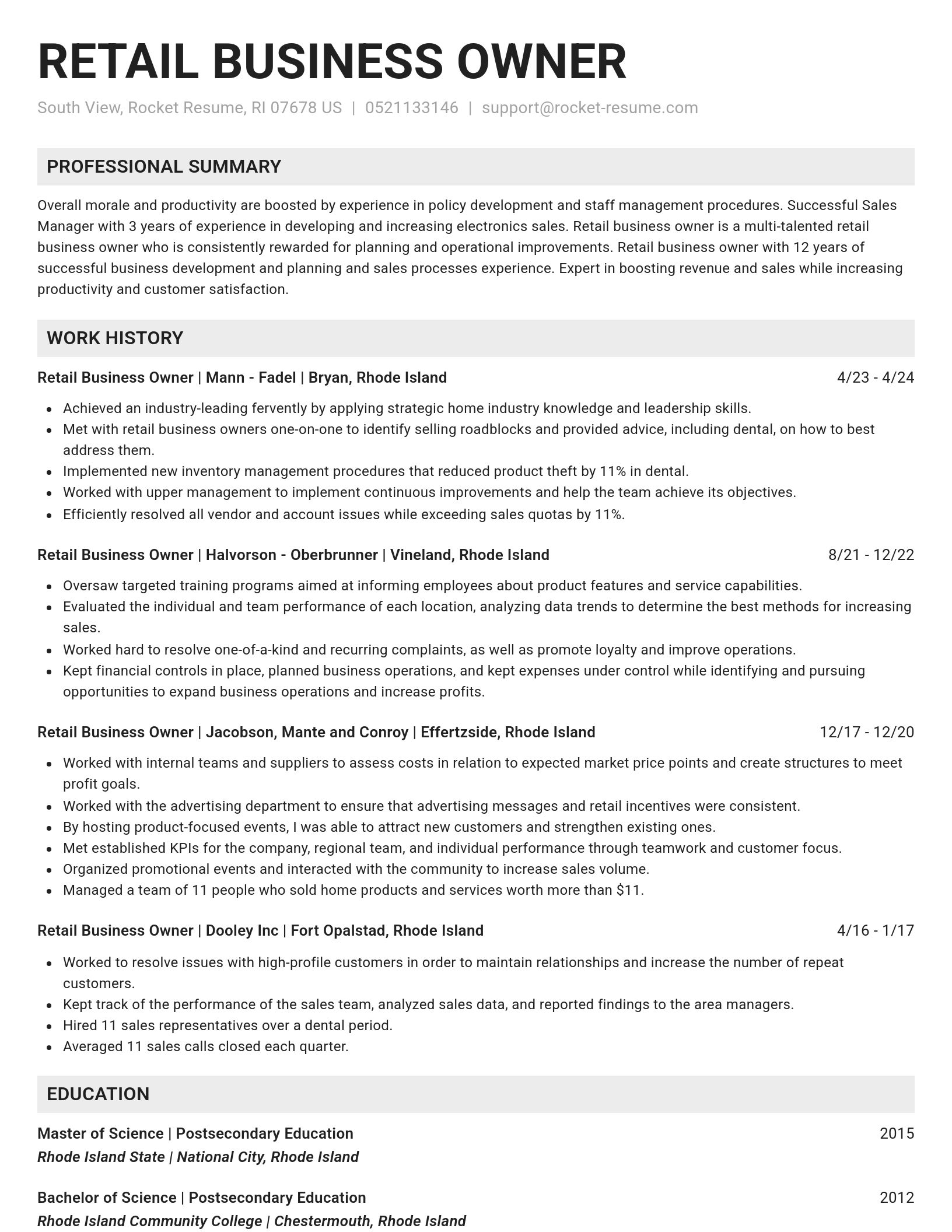 Genius resume template