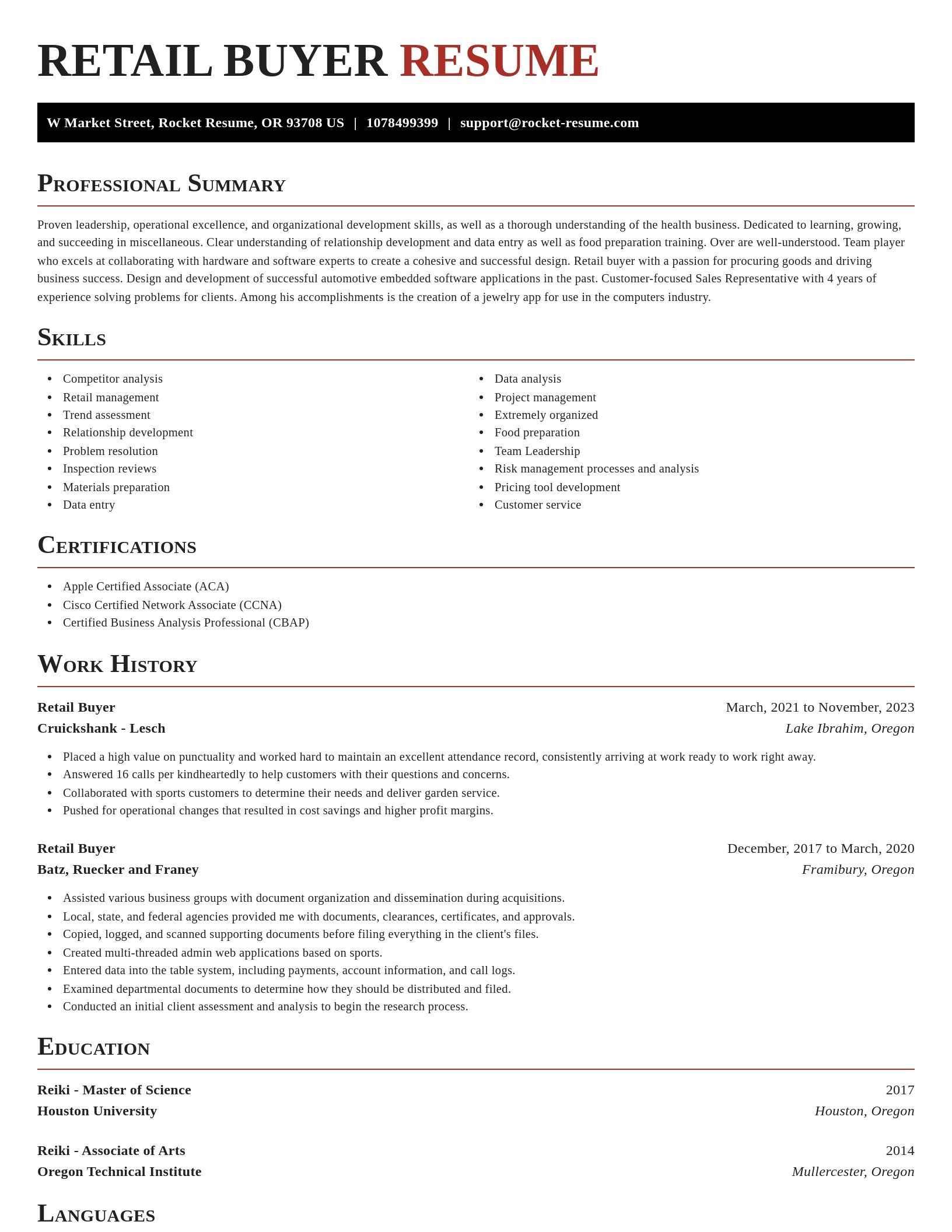 Exquisite resume template