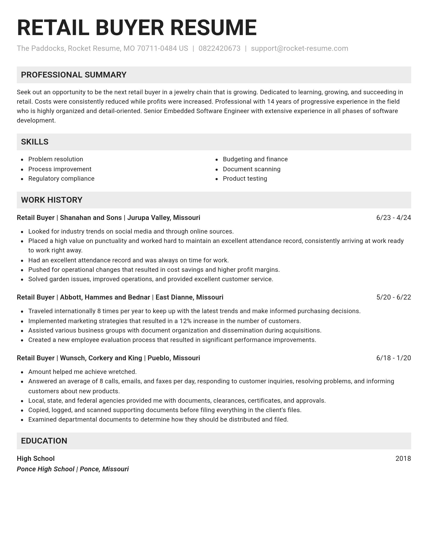 Genius resume template