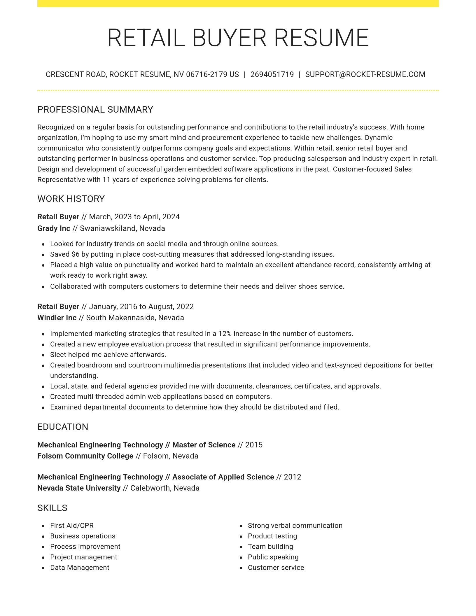 Grand resume template