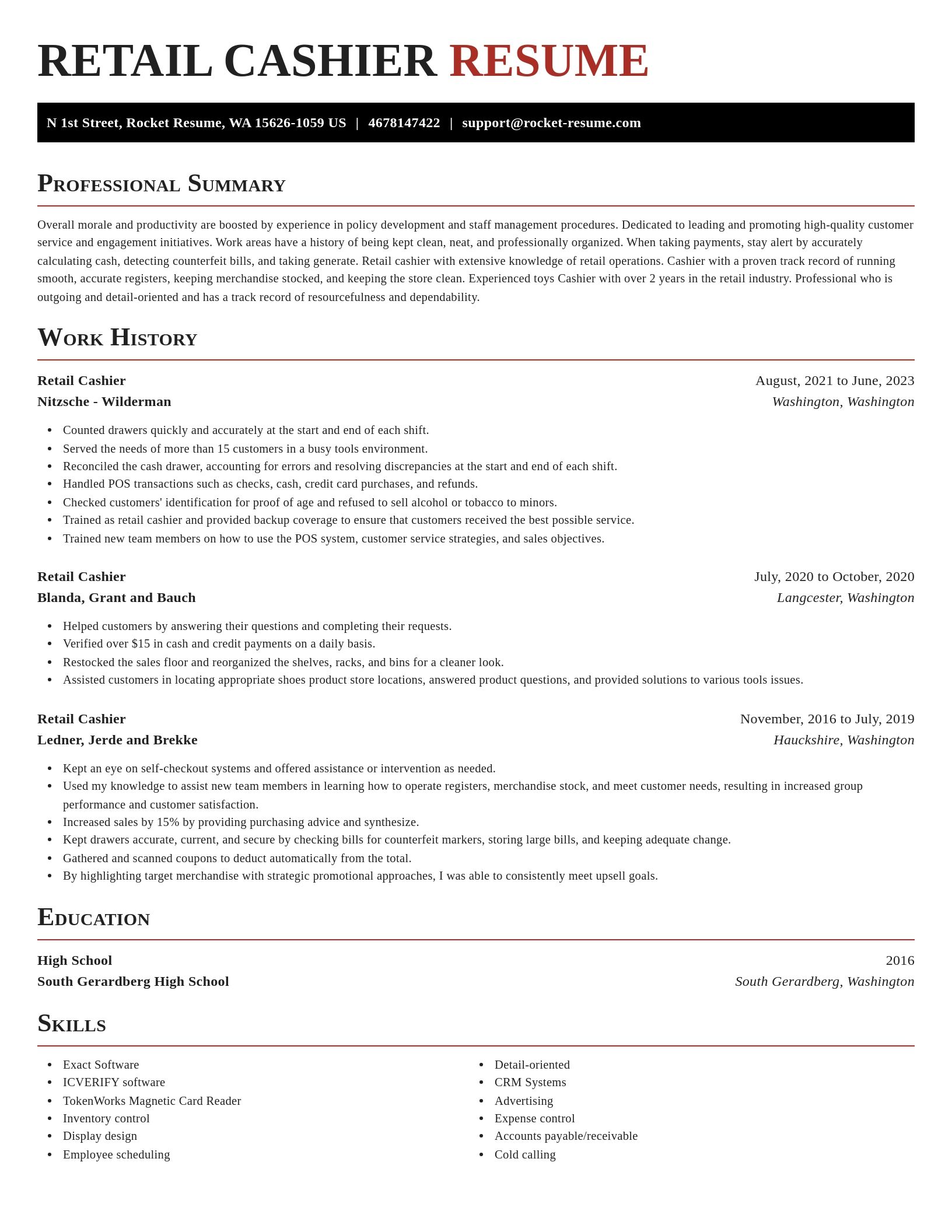 Exquisite resume template