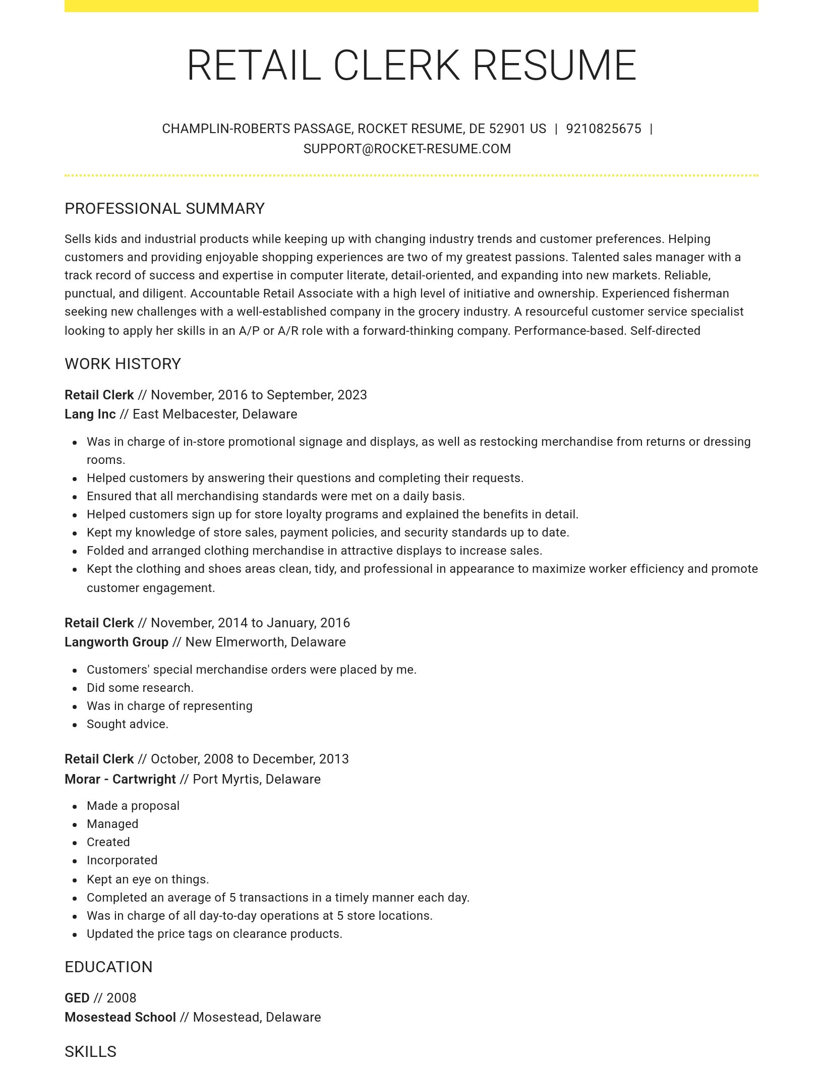 Grand resume template