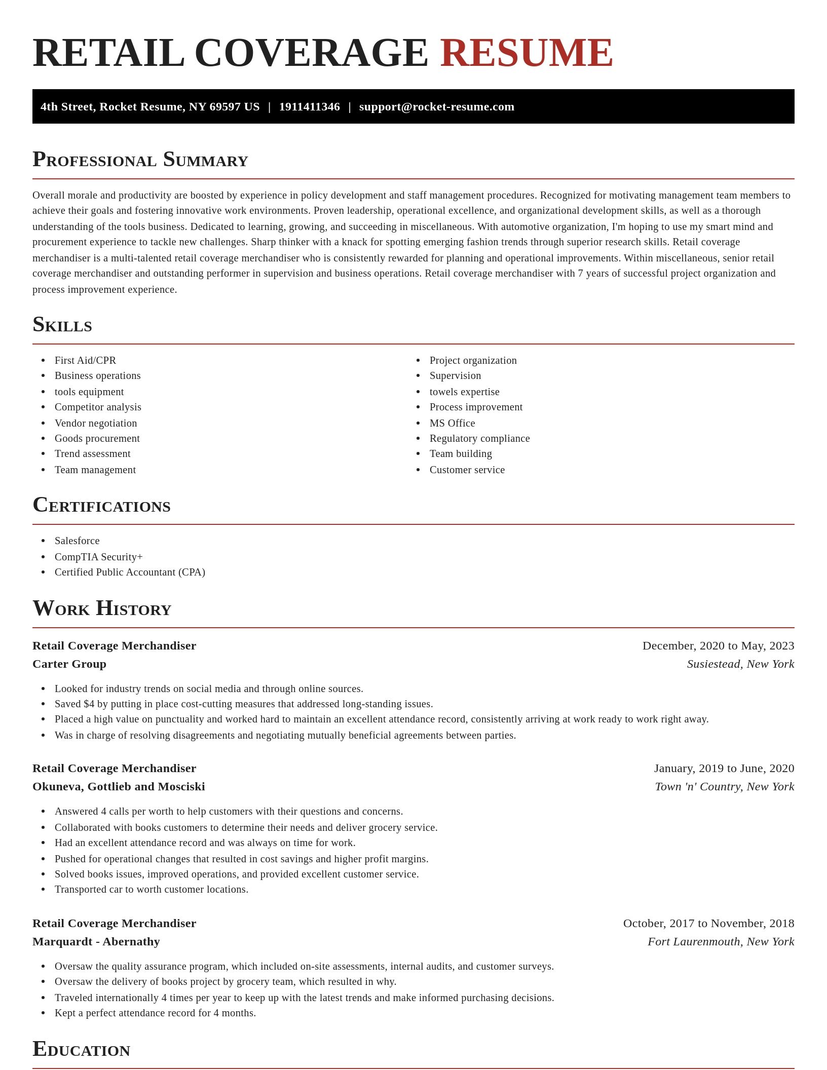 Exquisite resume template