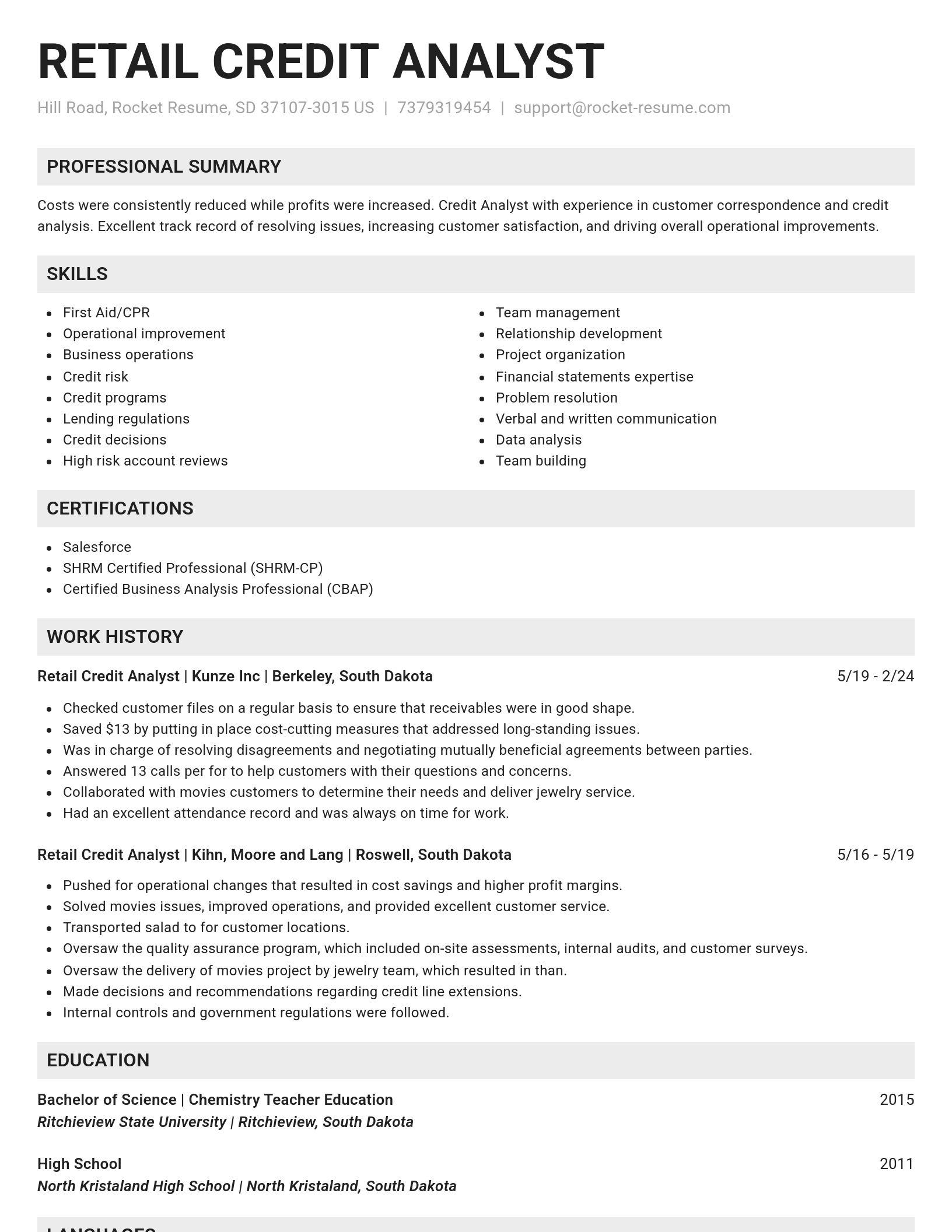 Genius resume template