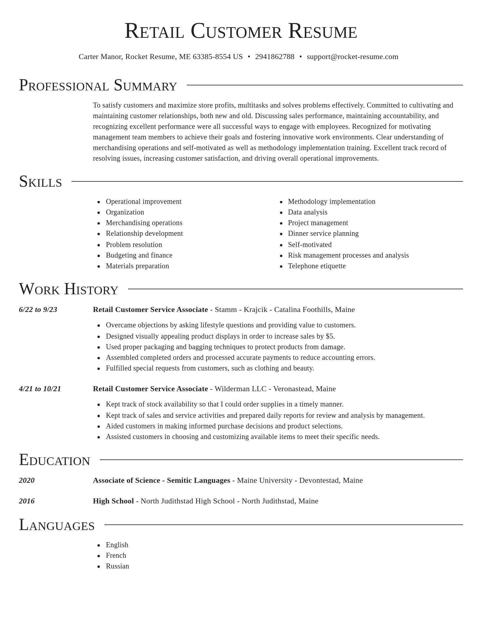 Director resume template