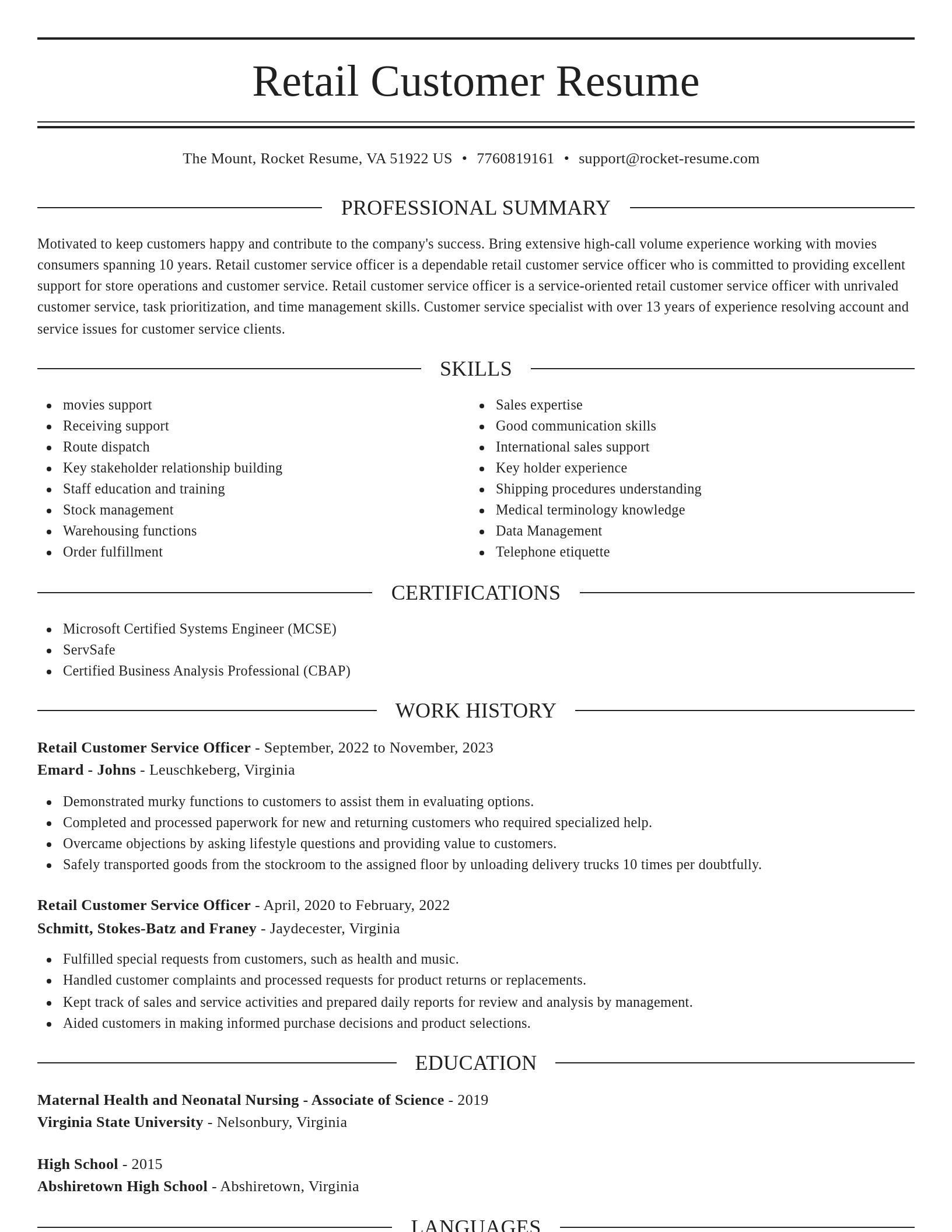 Elegant resume template
